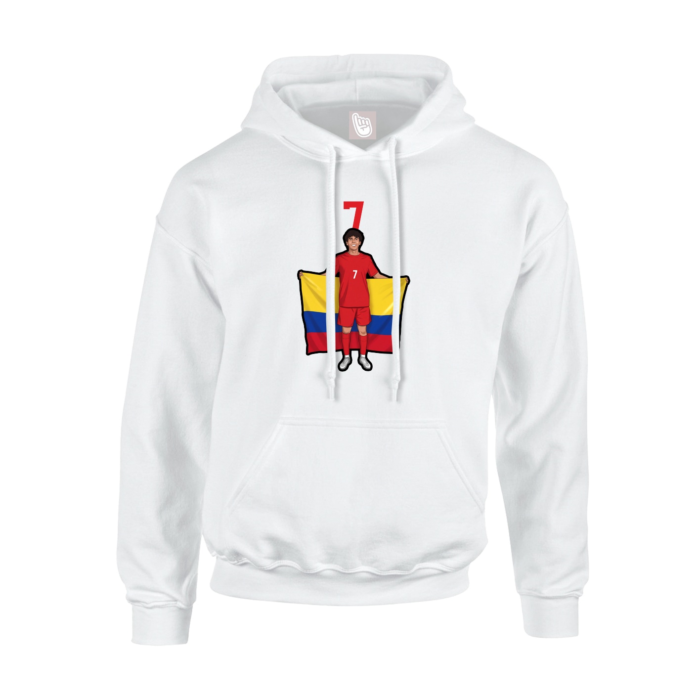 Hoodie — Number Top in White