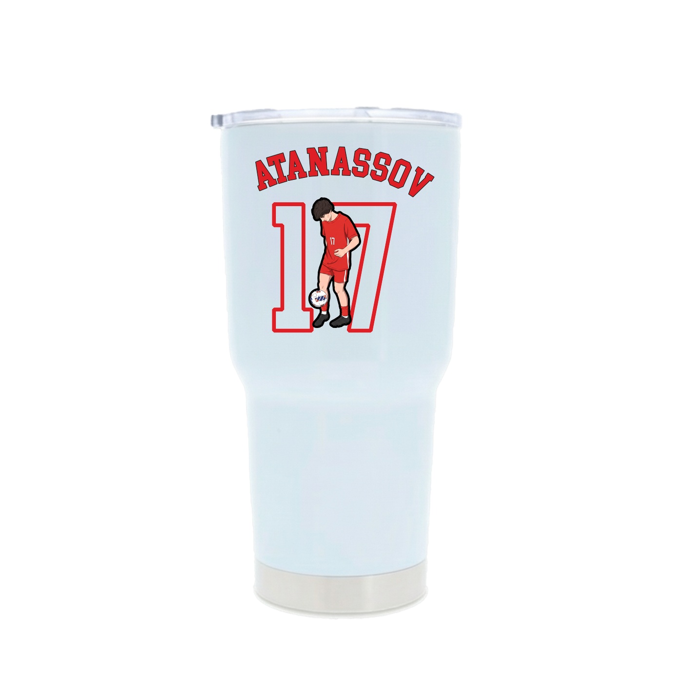 30oz Stainless Steel Tumbler — Shirsey Arch in White