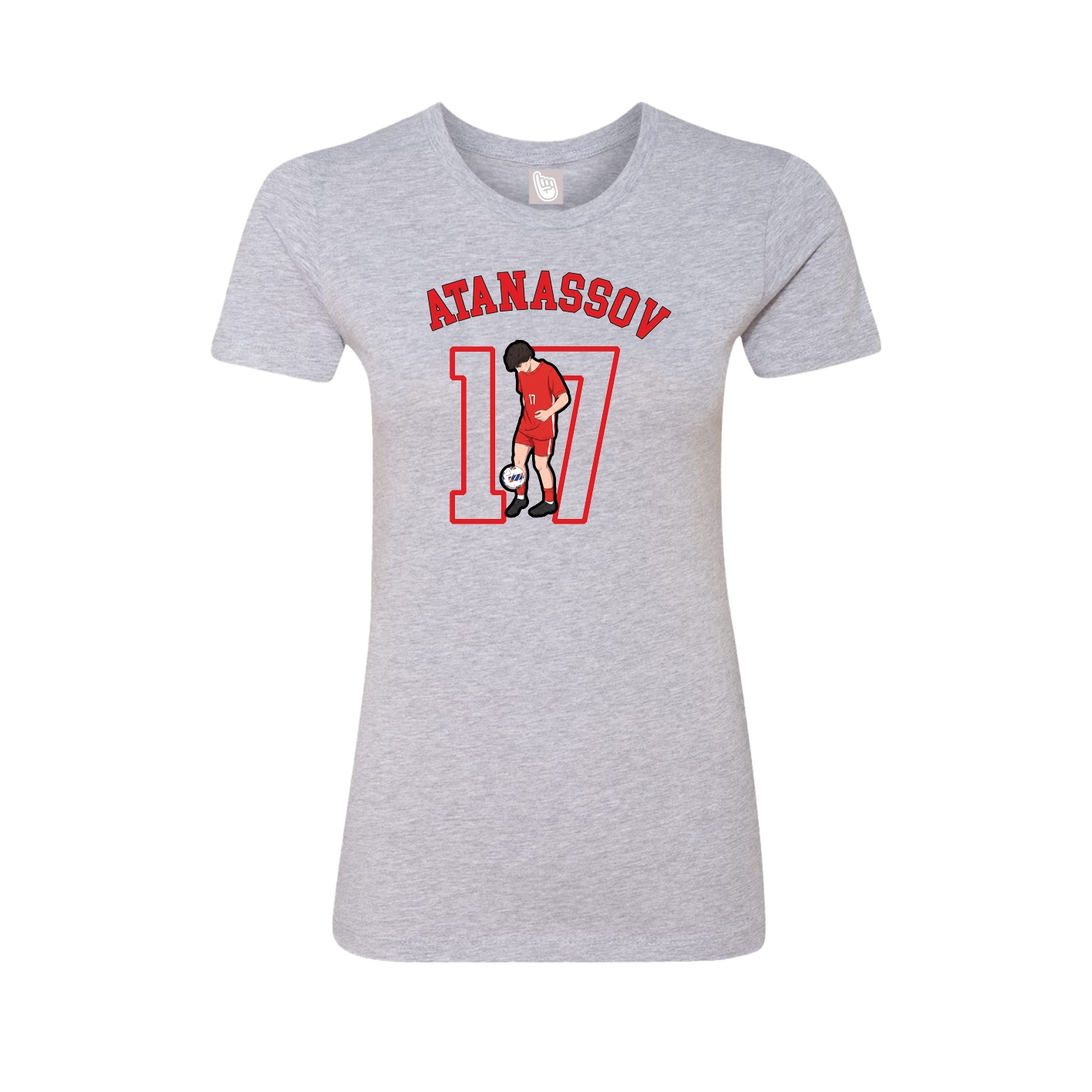 Fitted Women's Tee — Shirsey Arch in Grey