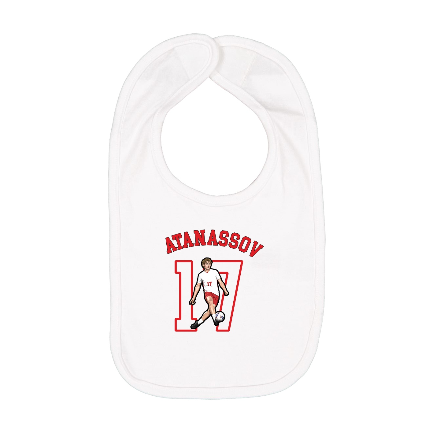Infant Bib — Shirsey Arch in White