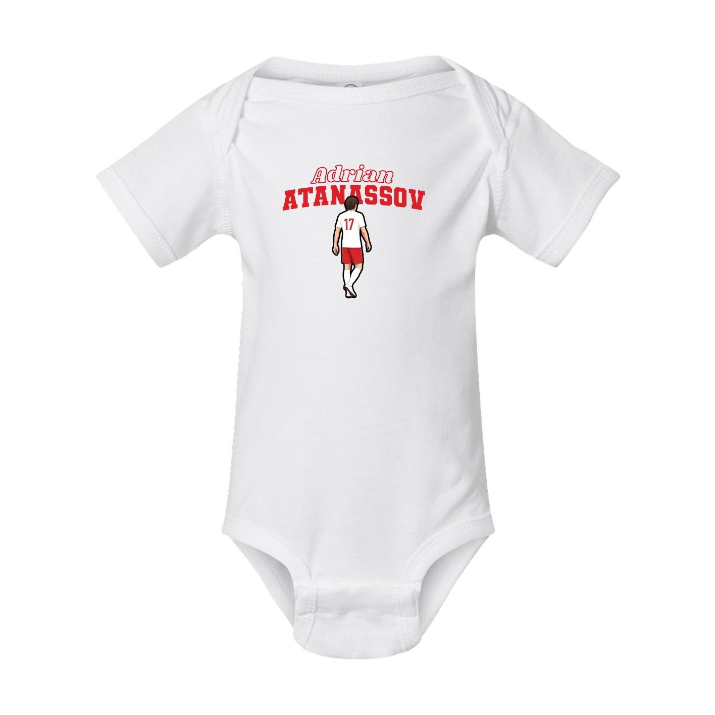Baby Onesie — Name Arch in White