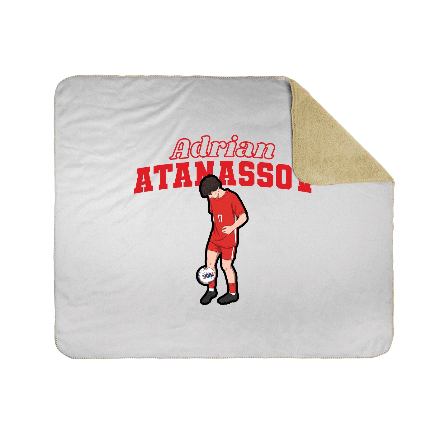 Throw Blanket — Name Arch in White