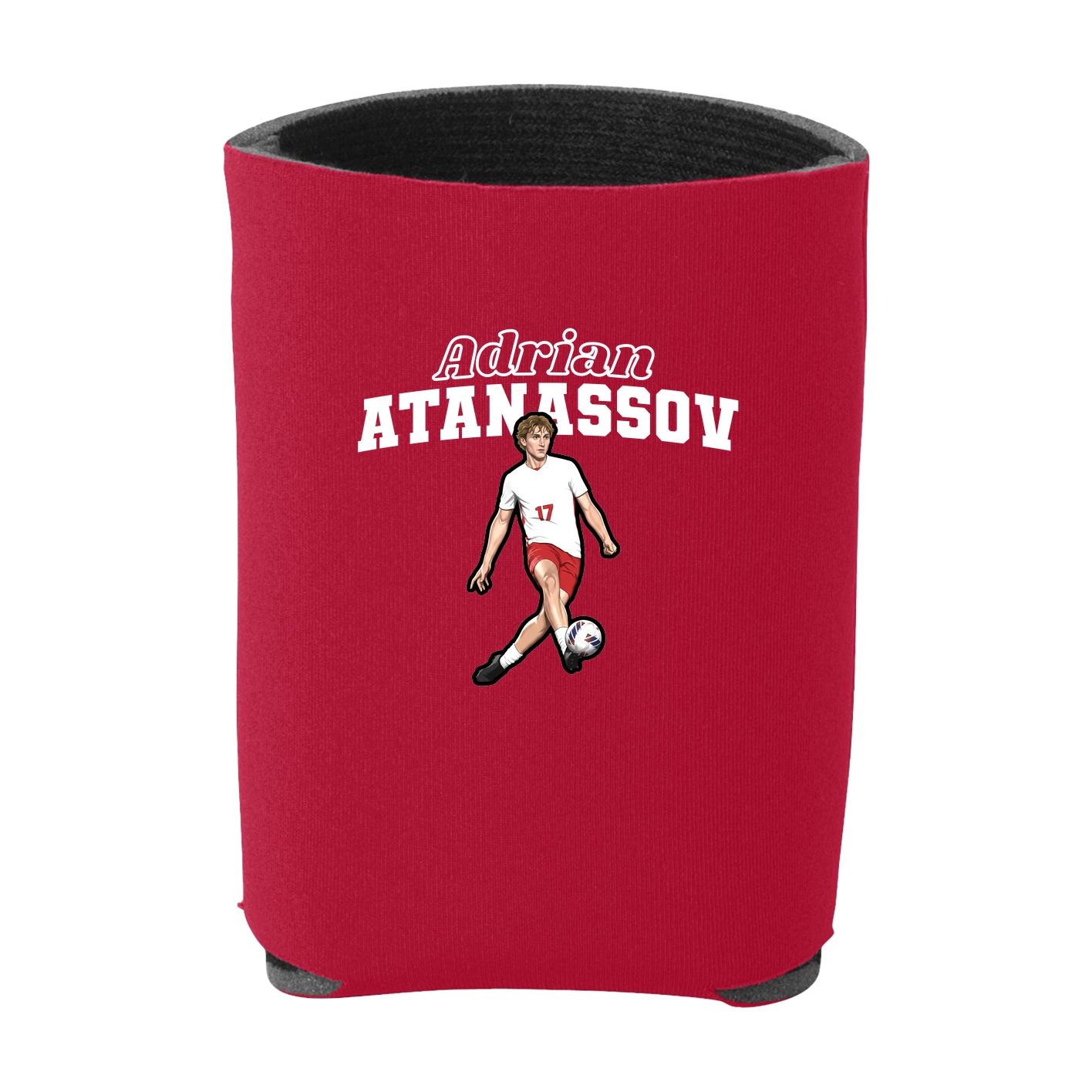 Can Holder — Name Arch in Red