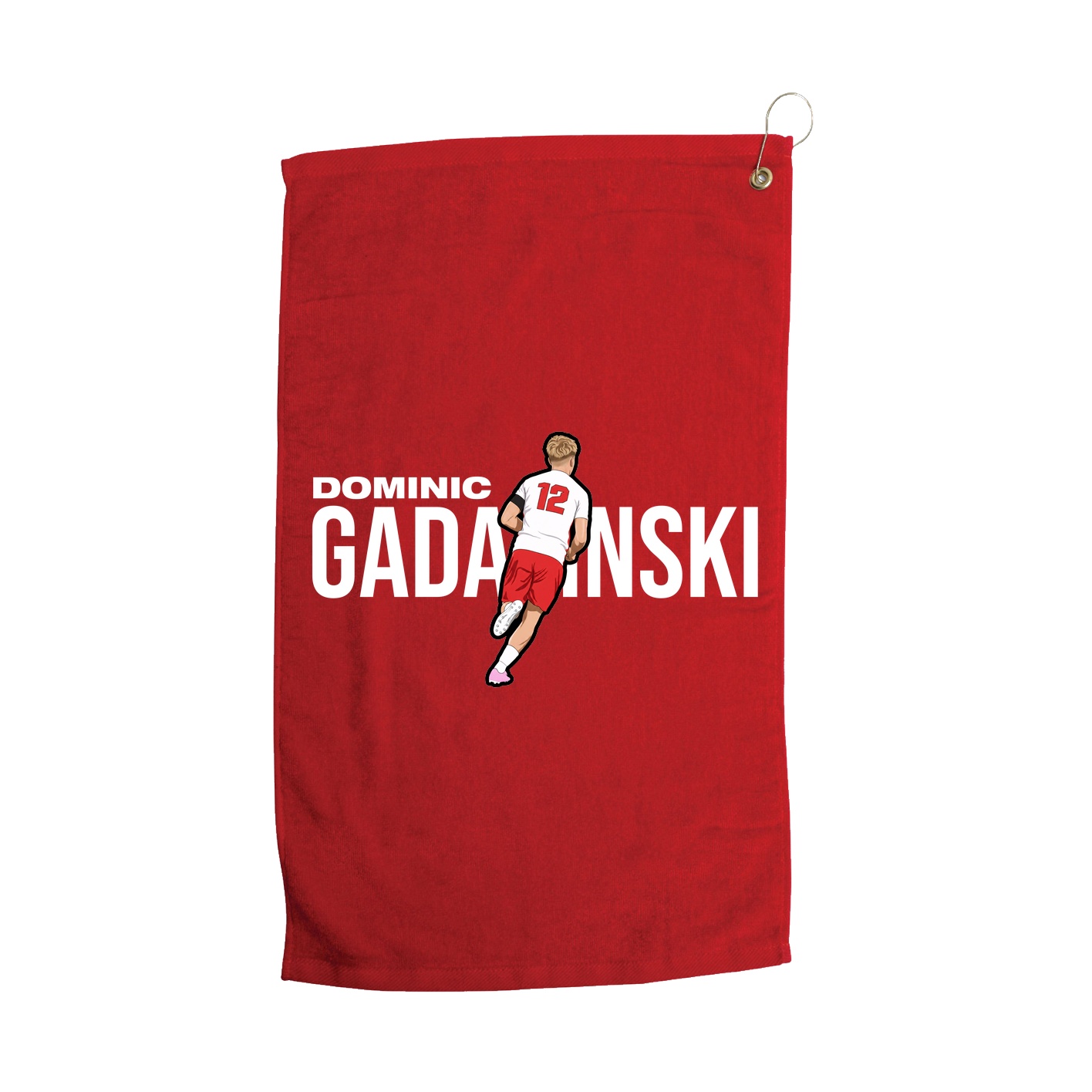 Golf Towel — Player Name in Red