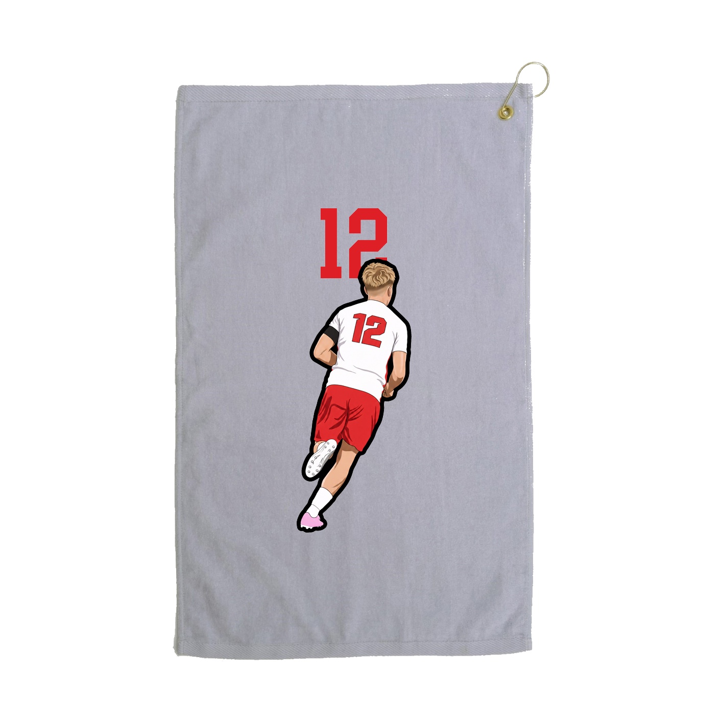 Golf Towel — Number Top in Grey