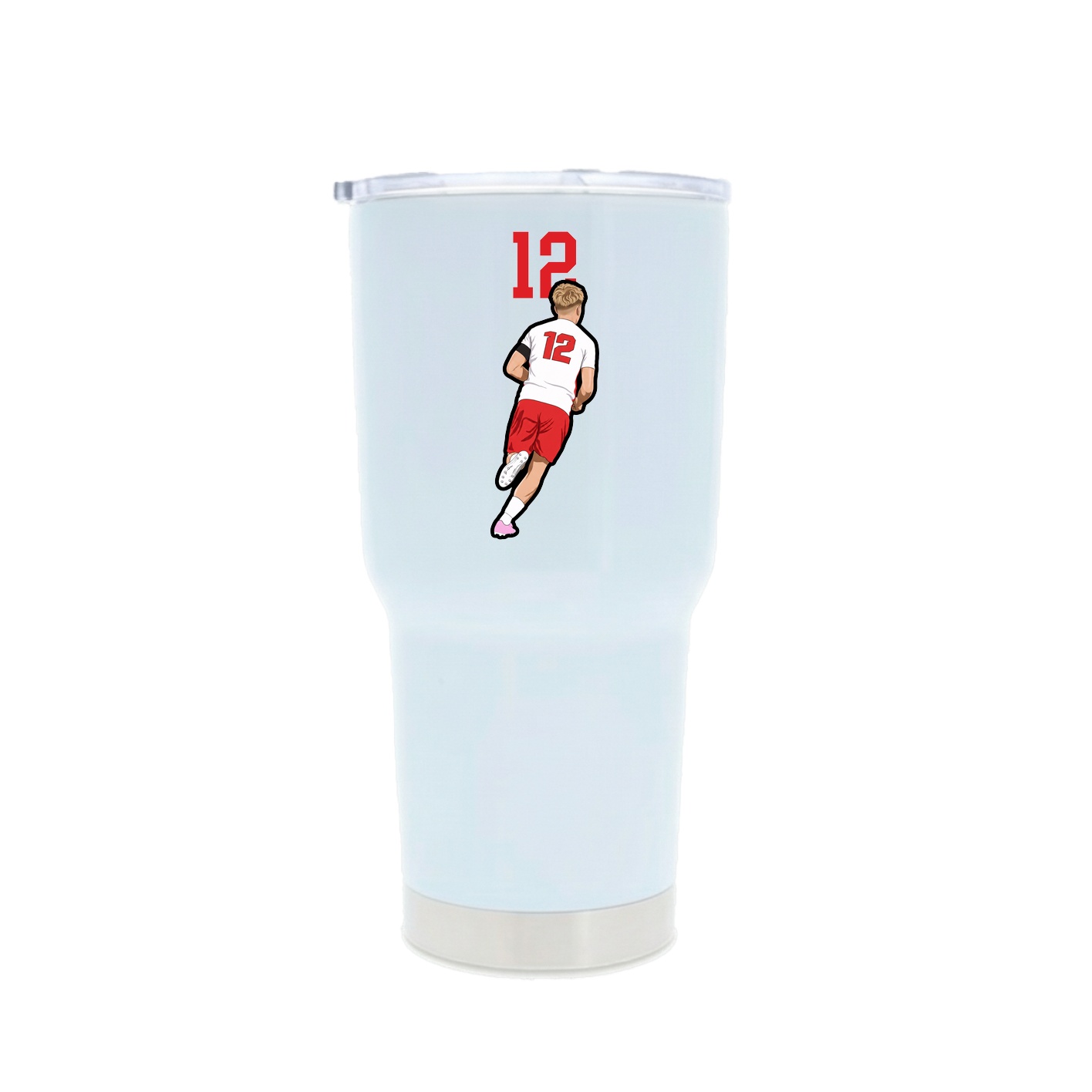 30oz Stainless Steel Tumbler — Number Top in White