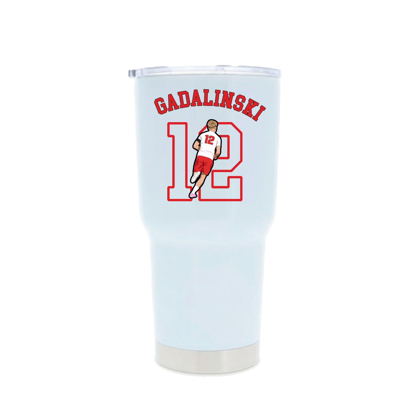 30oz Stainless Steel Tumbler — Shirsey Arch in White
