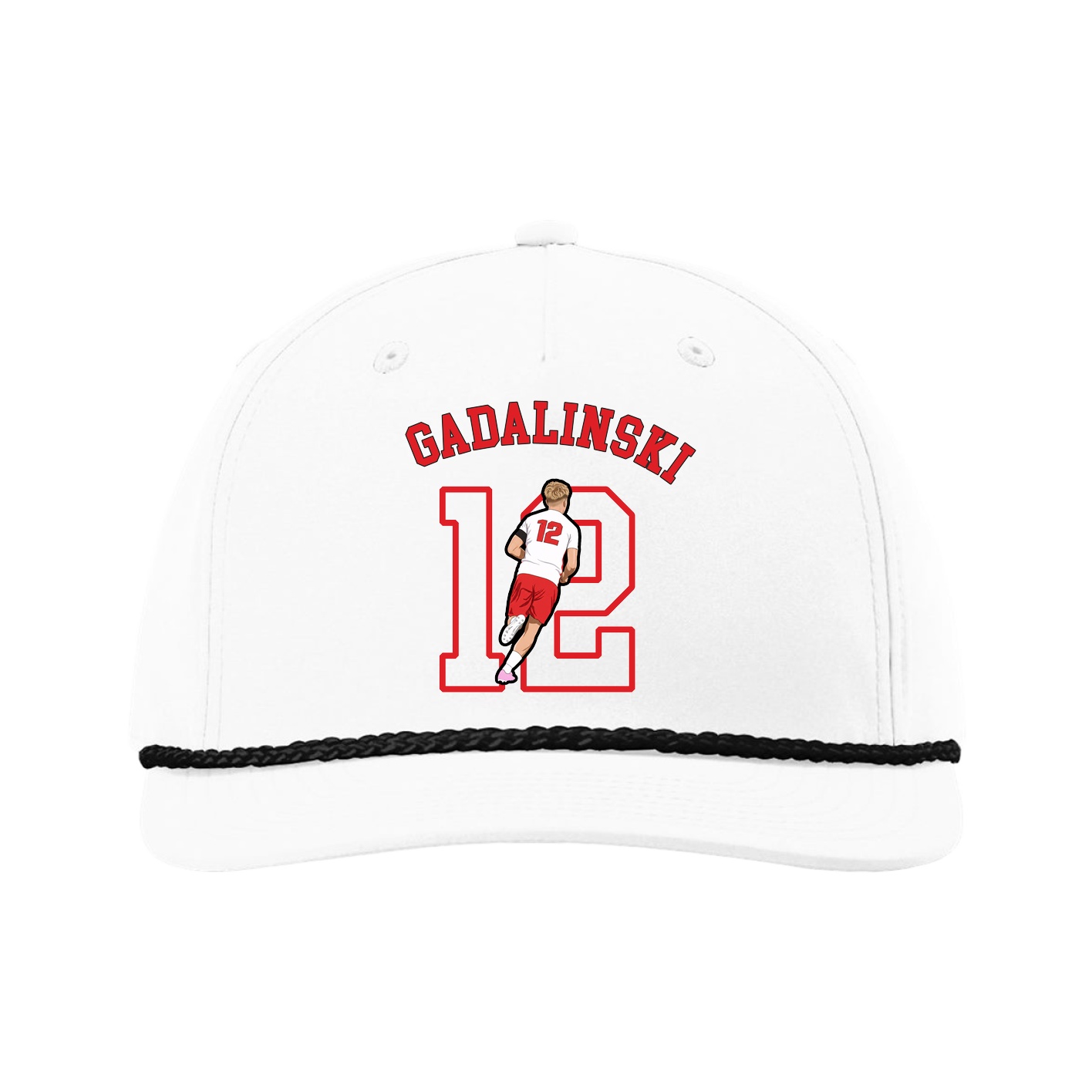 Five-Panel Classic Rope Cap — Shirsey Arch in White
