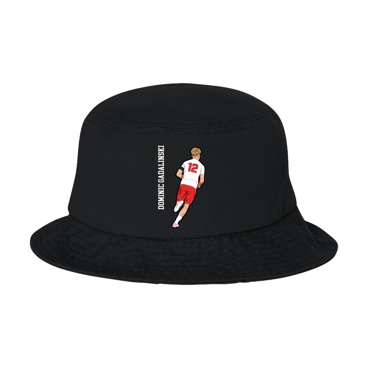 Bucket Cap — Name Vertical in Black