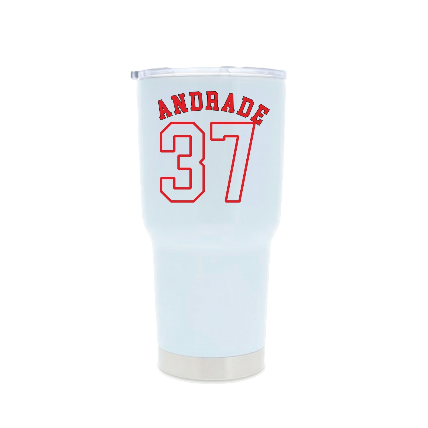 30oz Stainless Steel Tumbler — Shirsey Arch in White