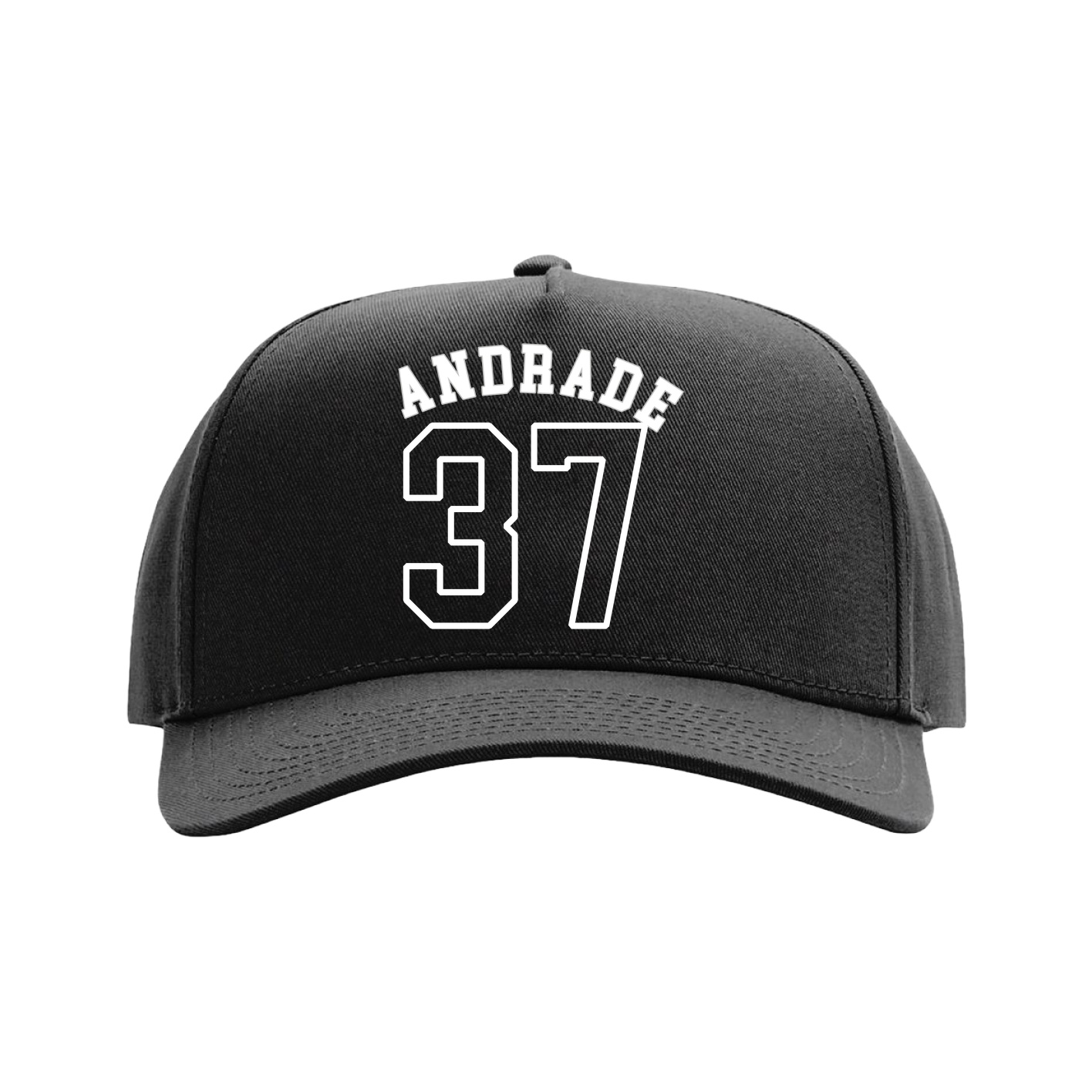 Full Fabric Five-Panel Champ Cap — Shirsey Arch in Black