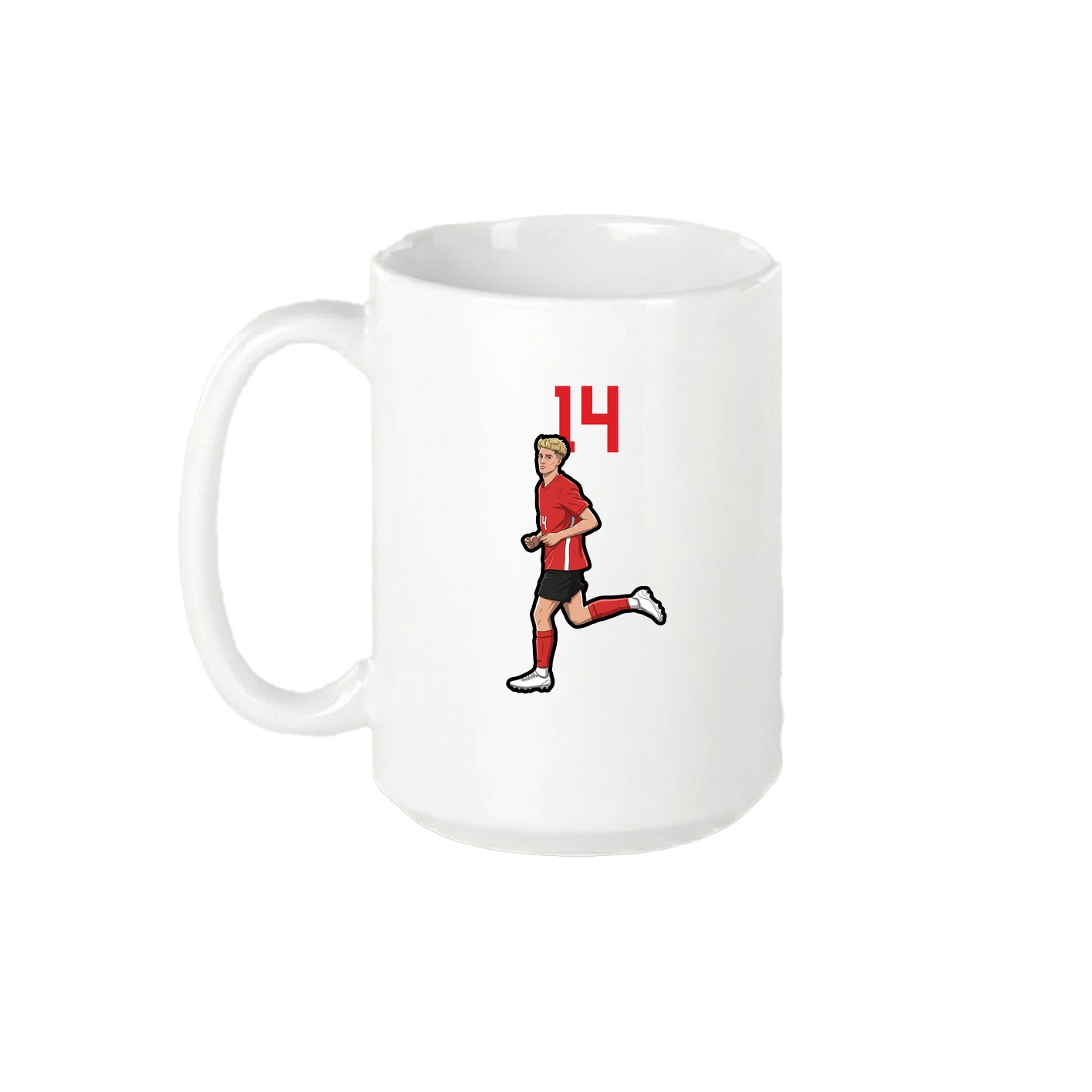 15oz Coffee Mug — Number Top in White