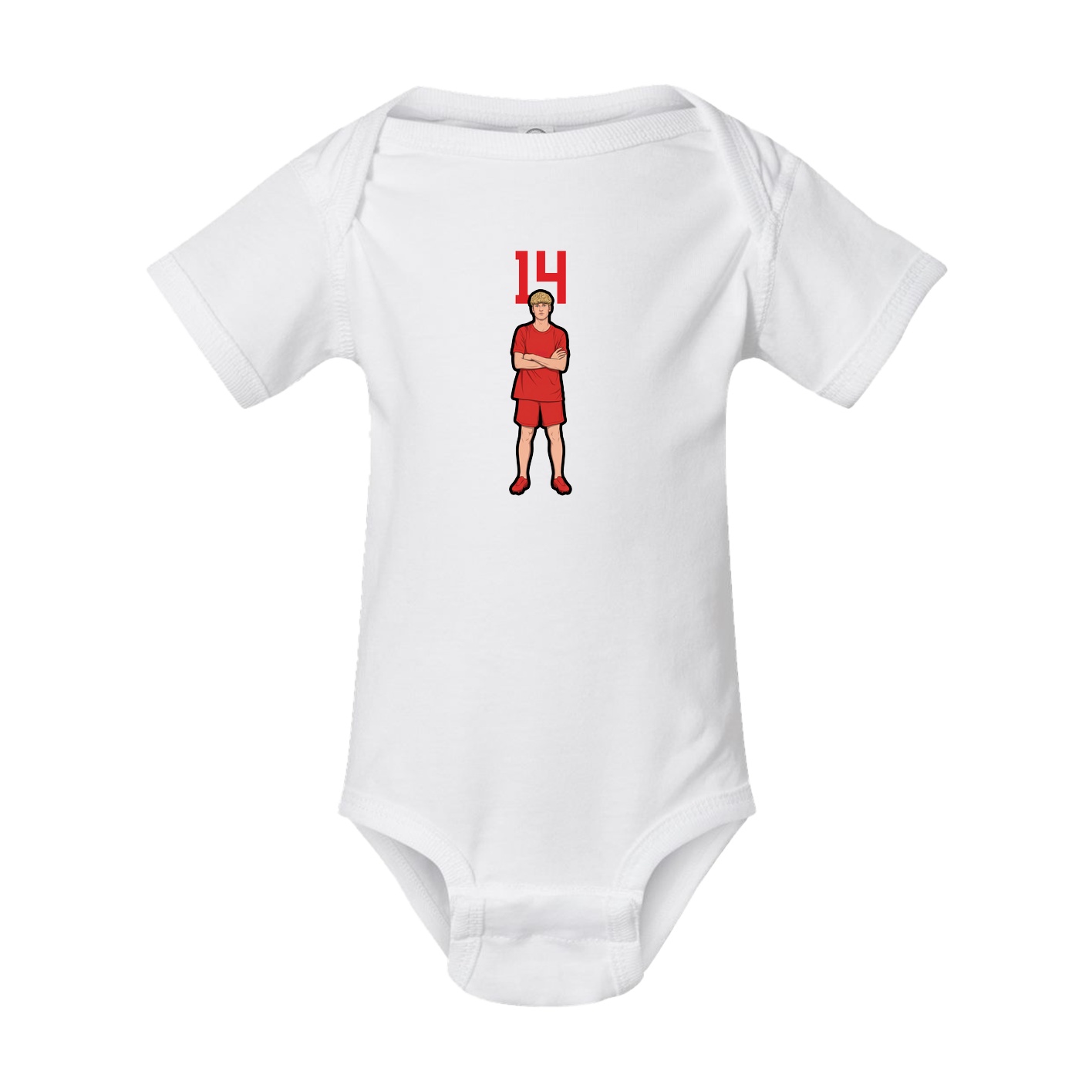 Baby Onesie — Number Top in White