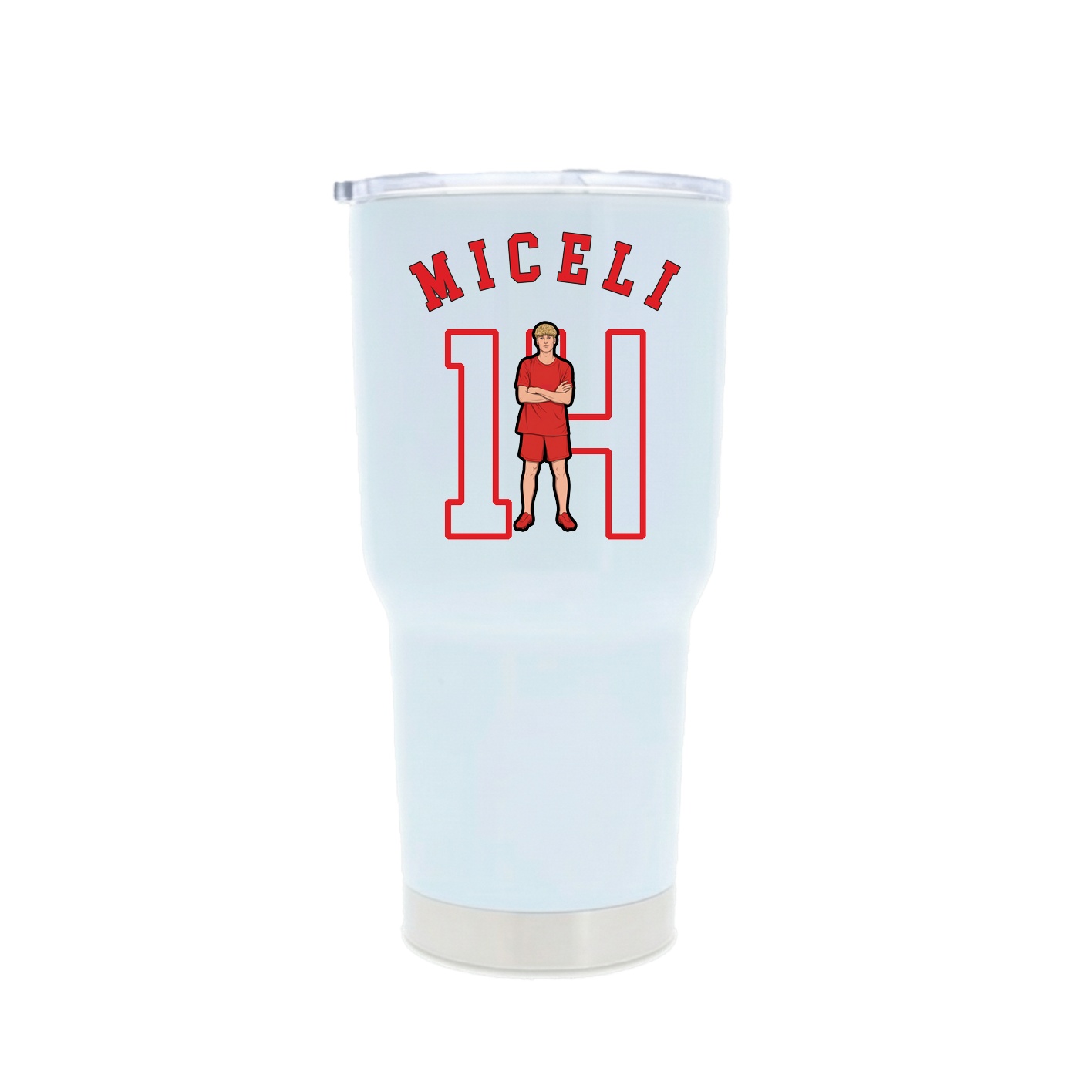 30oz Stainless Steel Tumbler — Shirsey Arch in White