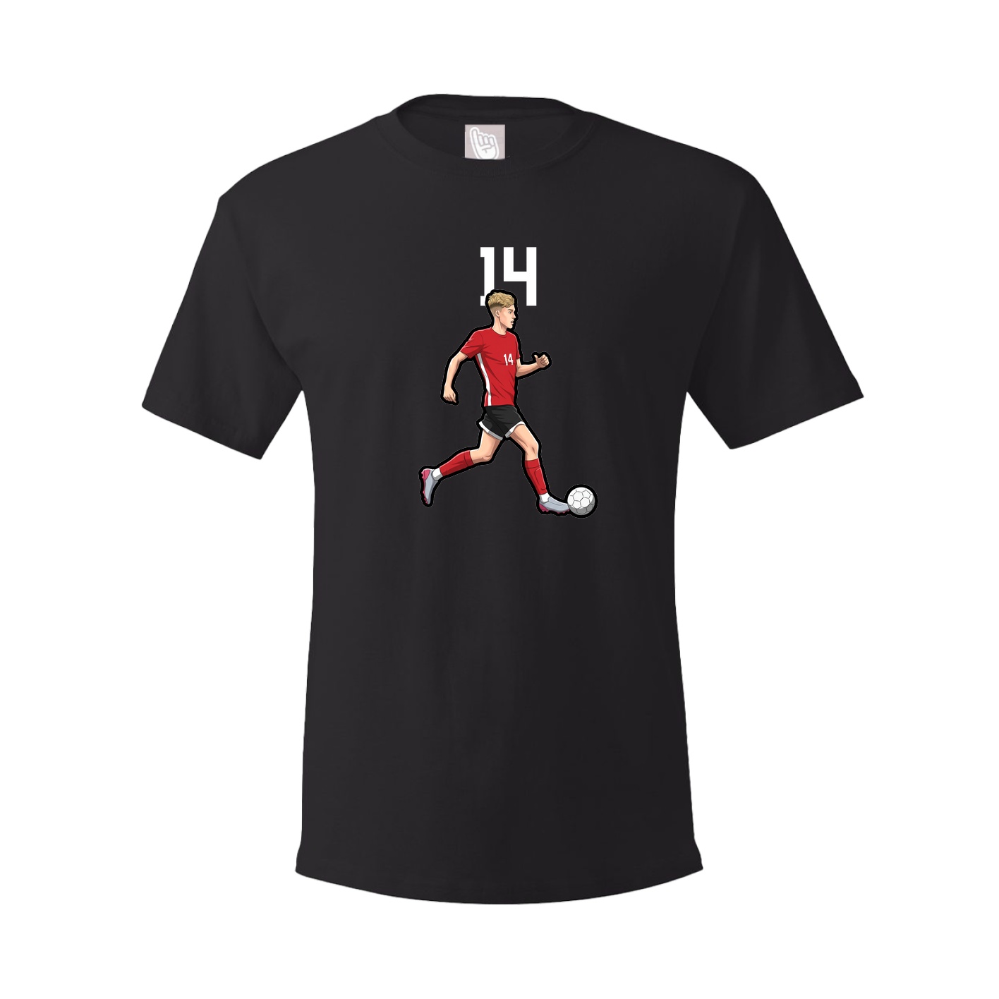 Youth Tee — Number Top in Black