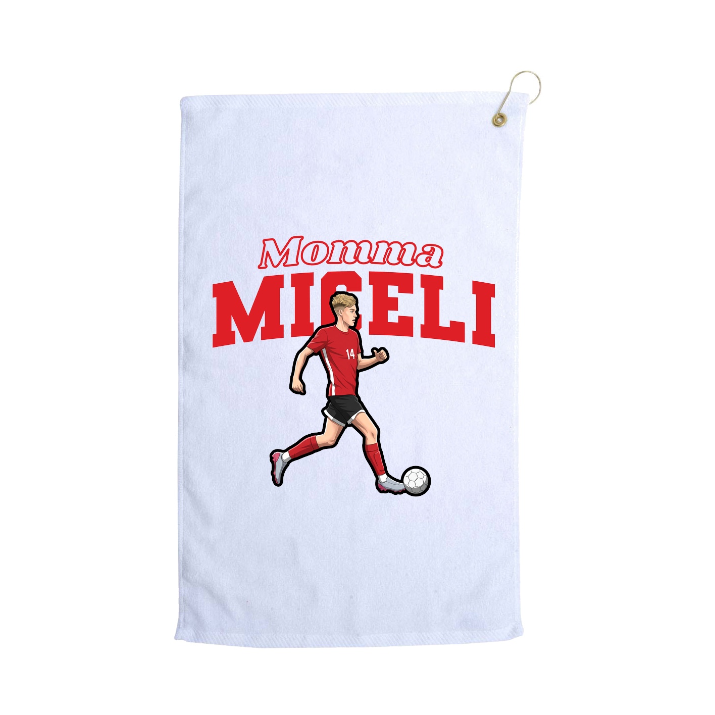 Golf Towel — Mothers Day Block in White