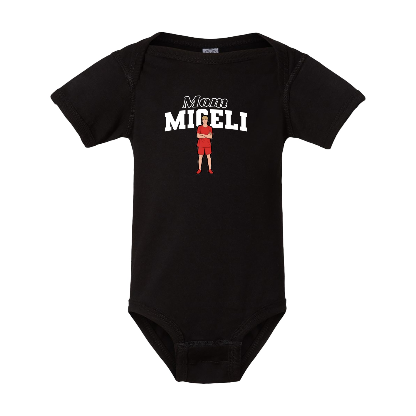 Baby Onesie — Mothers Day Block in Black