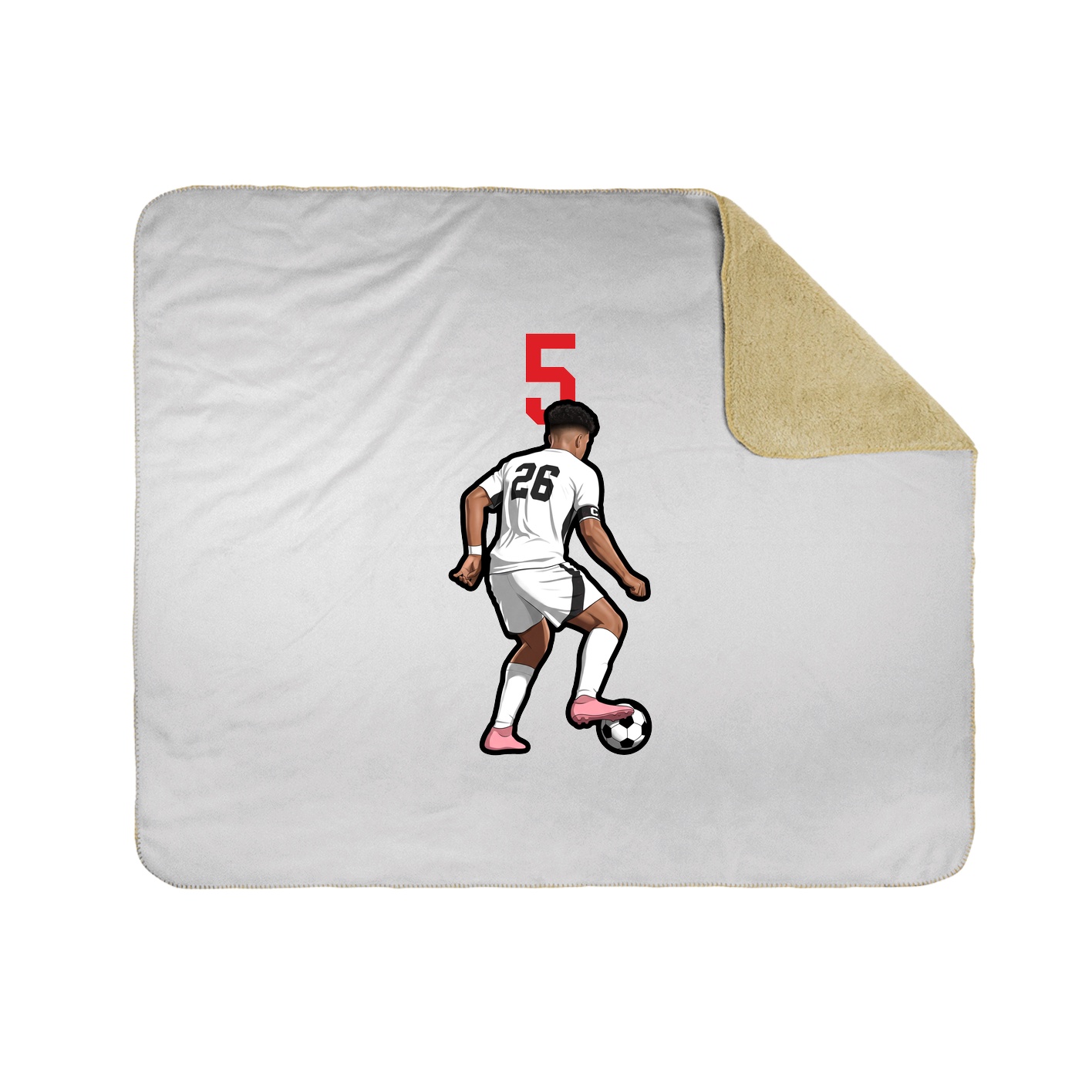 Throw Blanket — Number Top in White