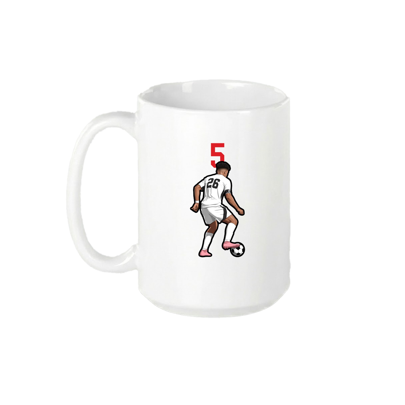 15oz Coffee Mug — Number Top in White