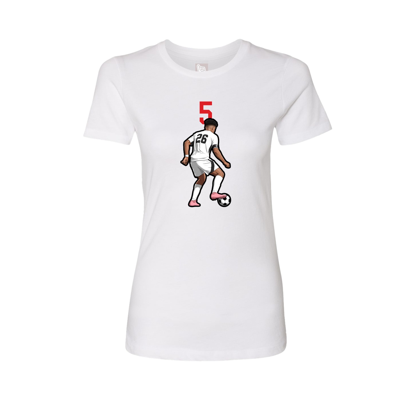 Womens Tee — Number Top in White