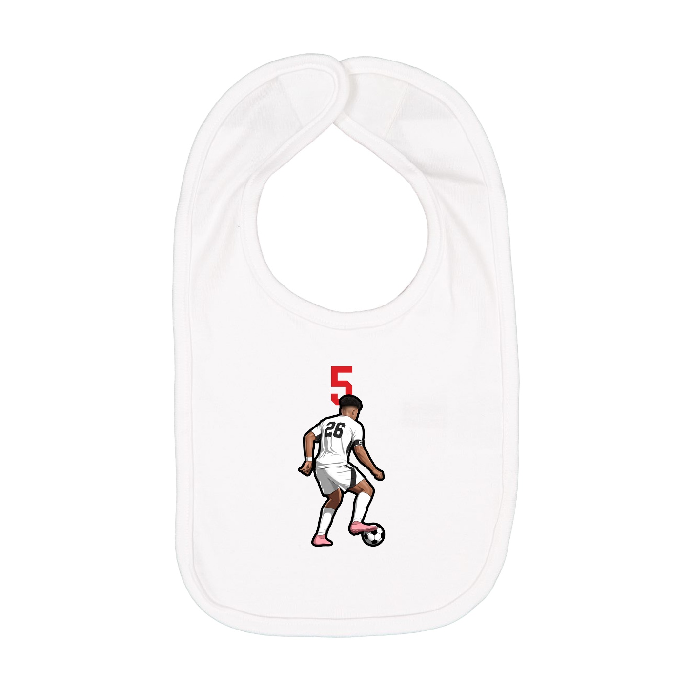 Infant Bib — Number Top in White