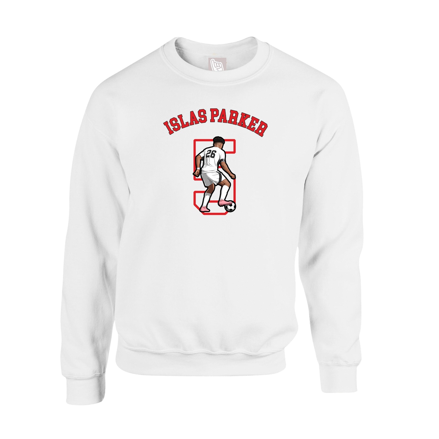 Fleece Crew — Shirsey Arch in White