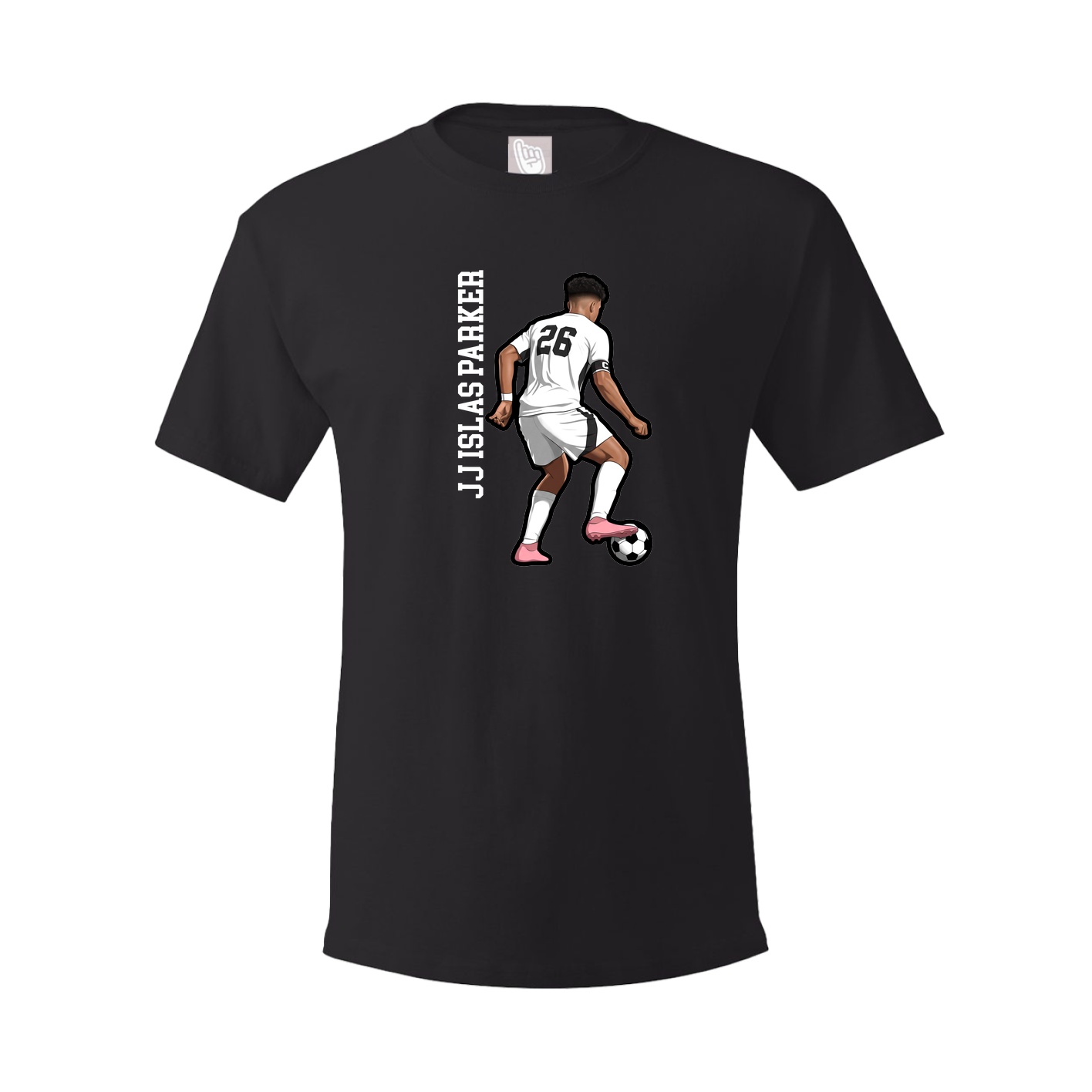 Youth Tee — Name Vertical in Black