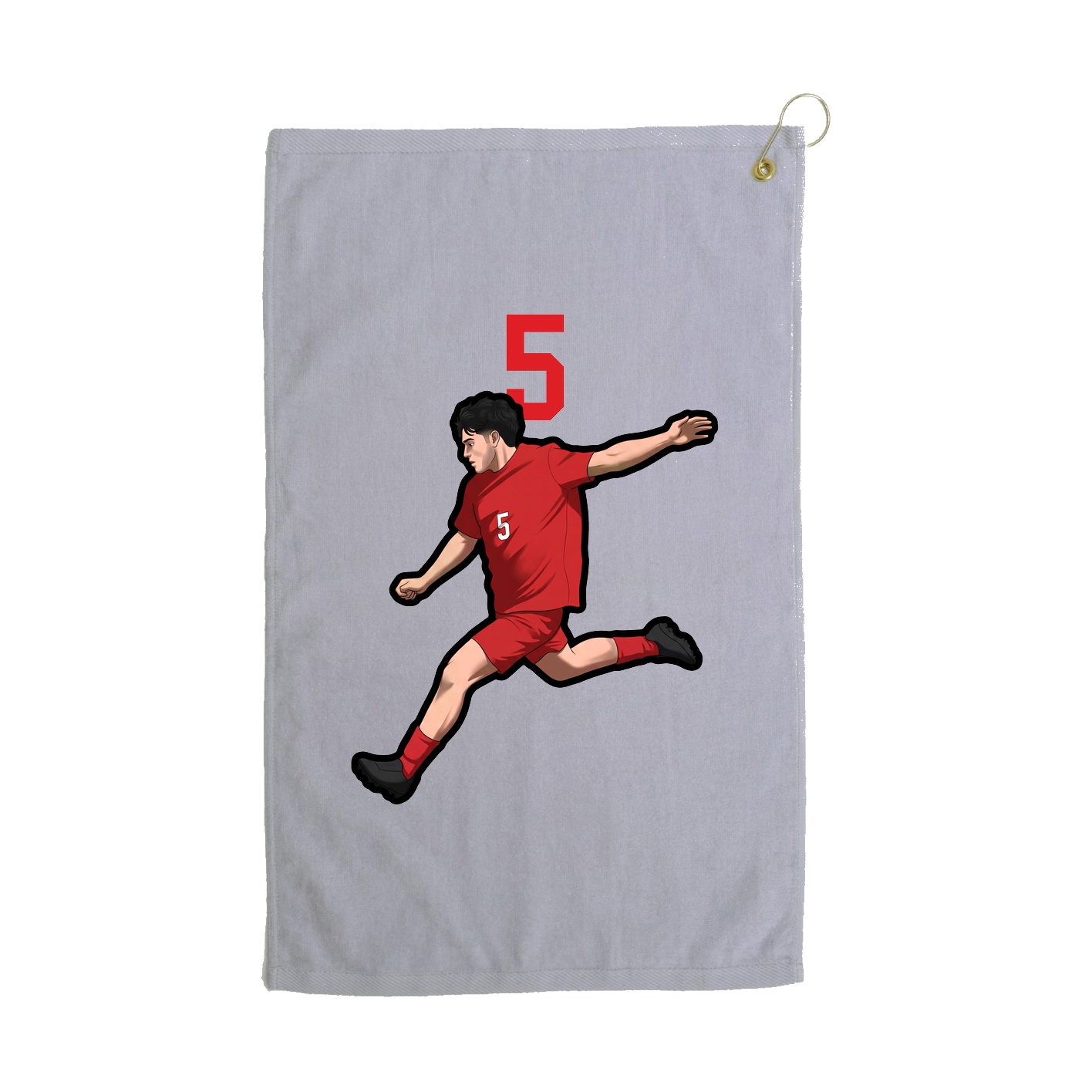 Golf Towel — Number Top in Grey