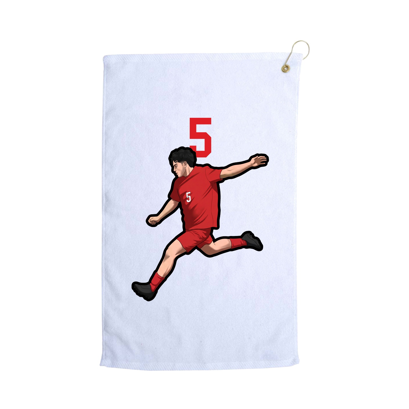 Golf Towel — Number Top in White