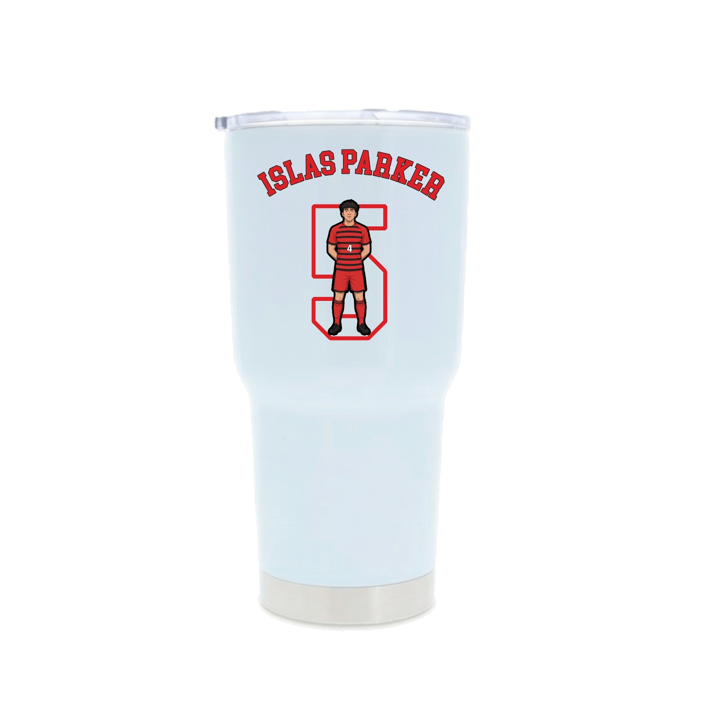 30oz Stainless Steel Tumbler — Shirsey Arch in White