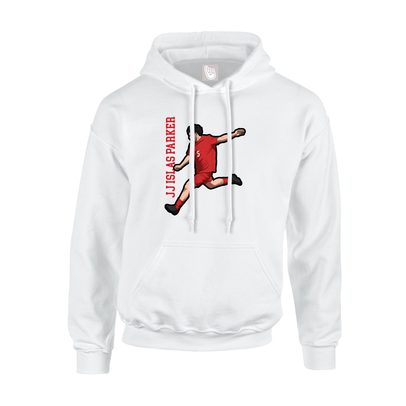 Youth Hoodie — Name Vertical in White