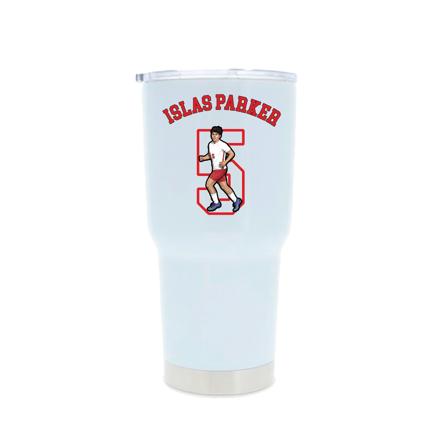 30oz Stainless Steel Tumbler — Shirsey Arch in White
