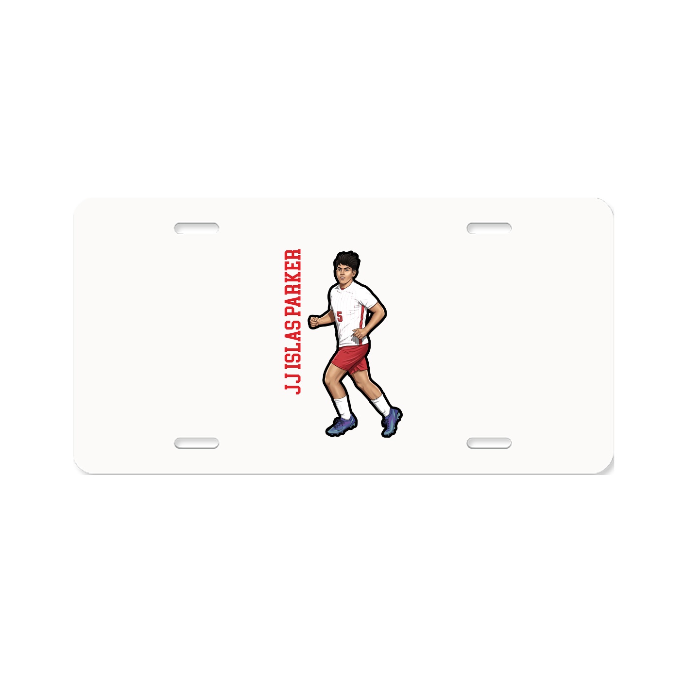 License Plate — Name Vertical in Classic