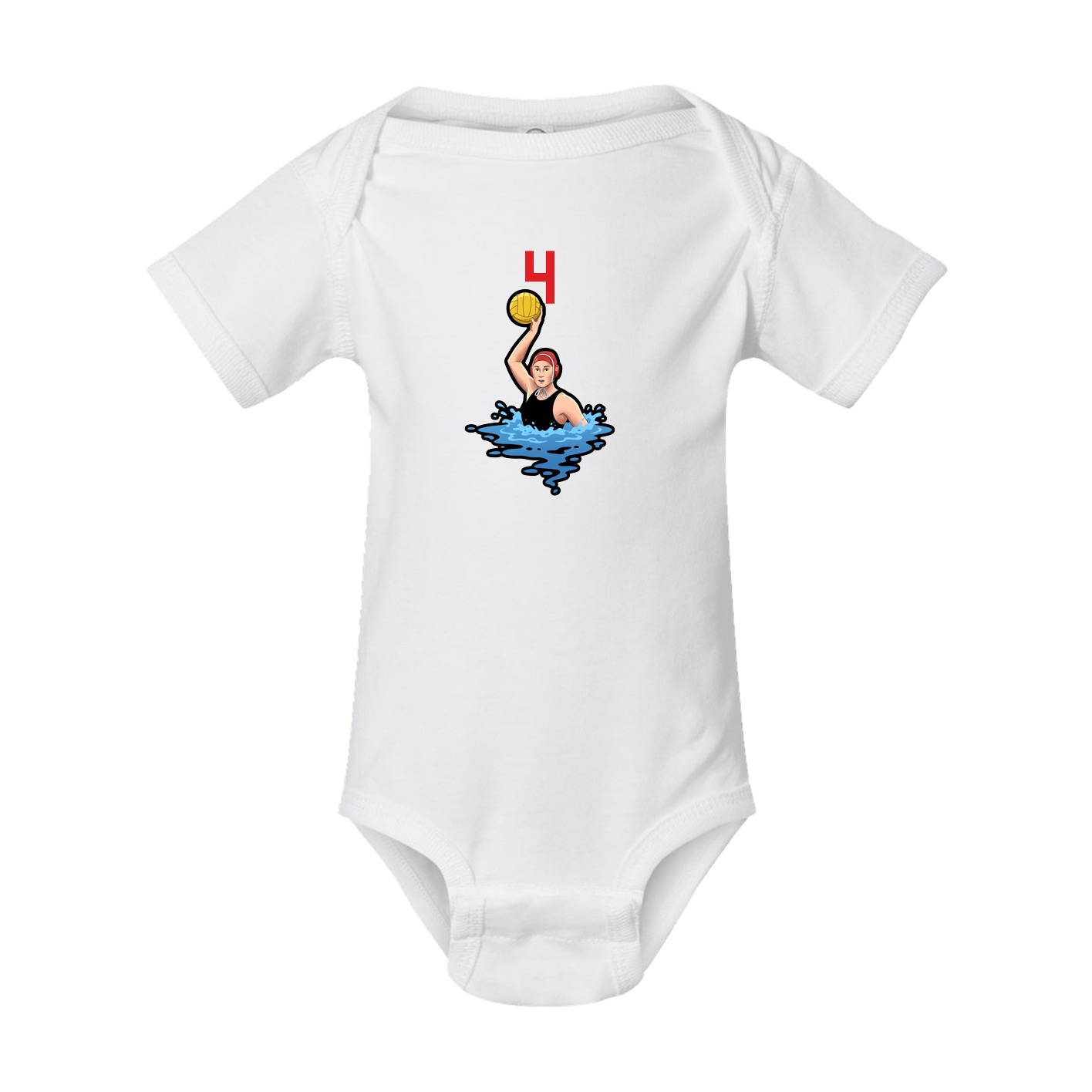 Baby Onesie — Number Top in White