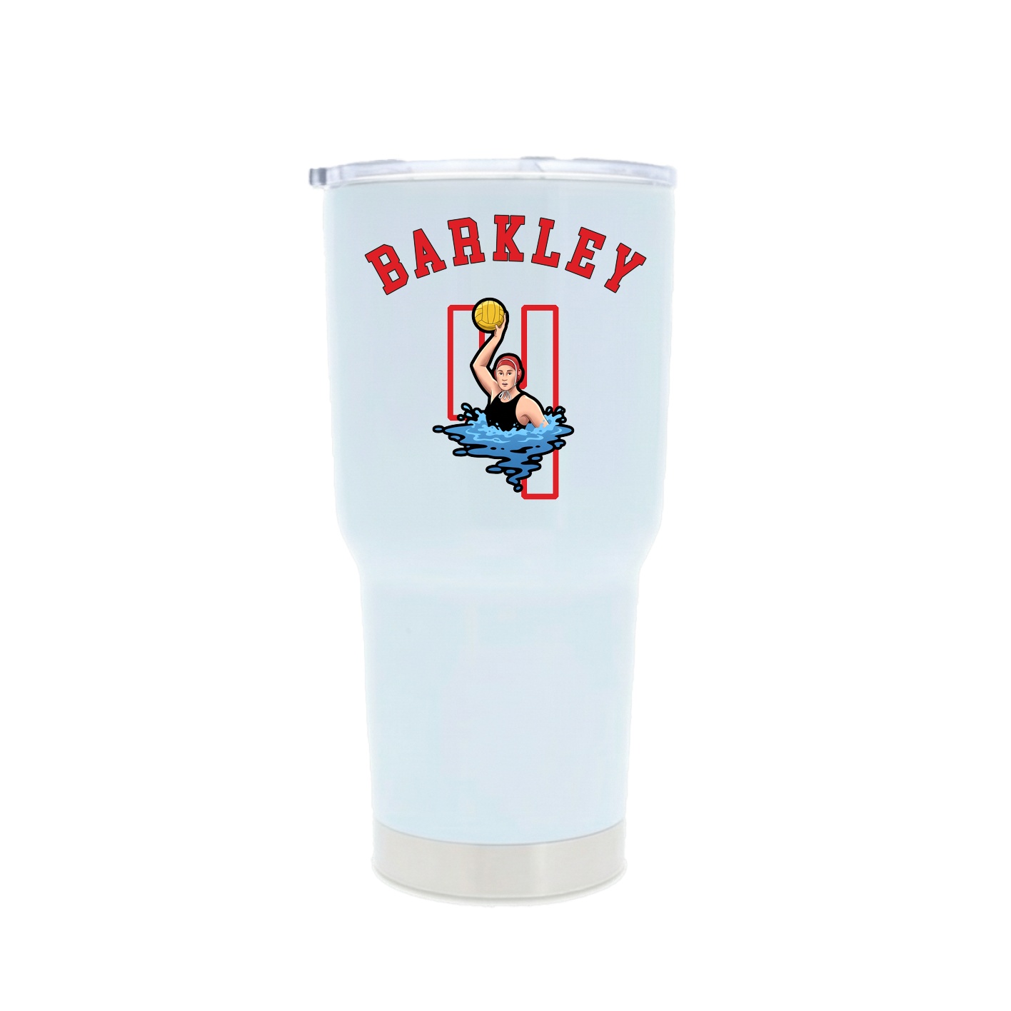 30oz Stainless Steel Tumbler — Shirsey Arch in White