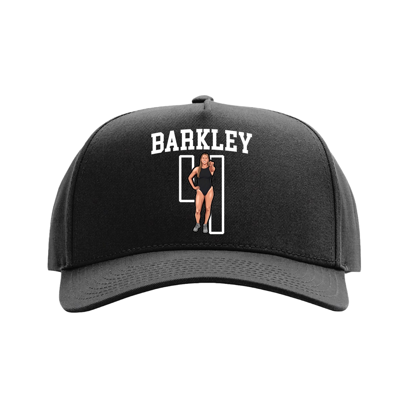 Full Fabric Five-Panel Champ Cap — Shirsey in Black