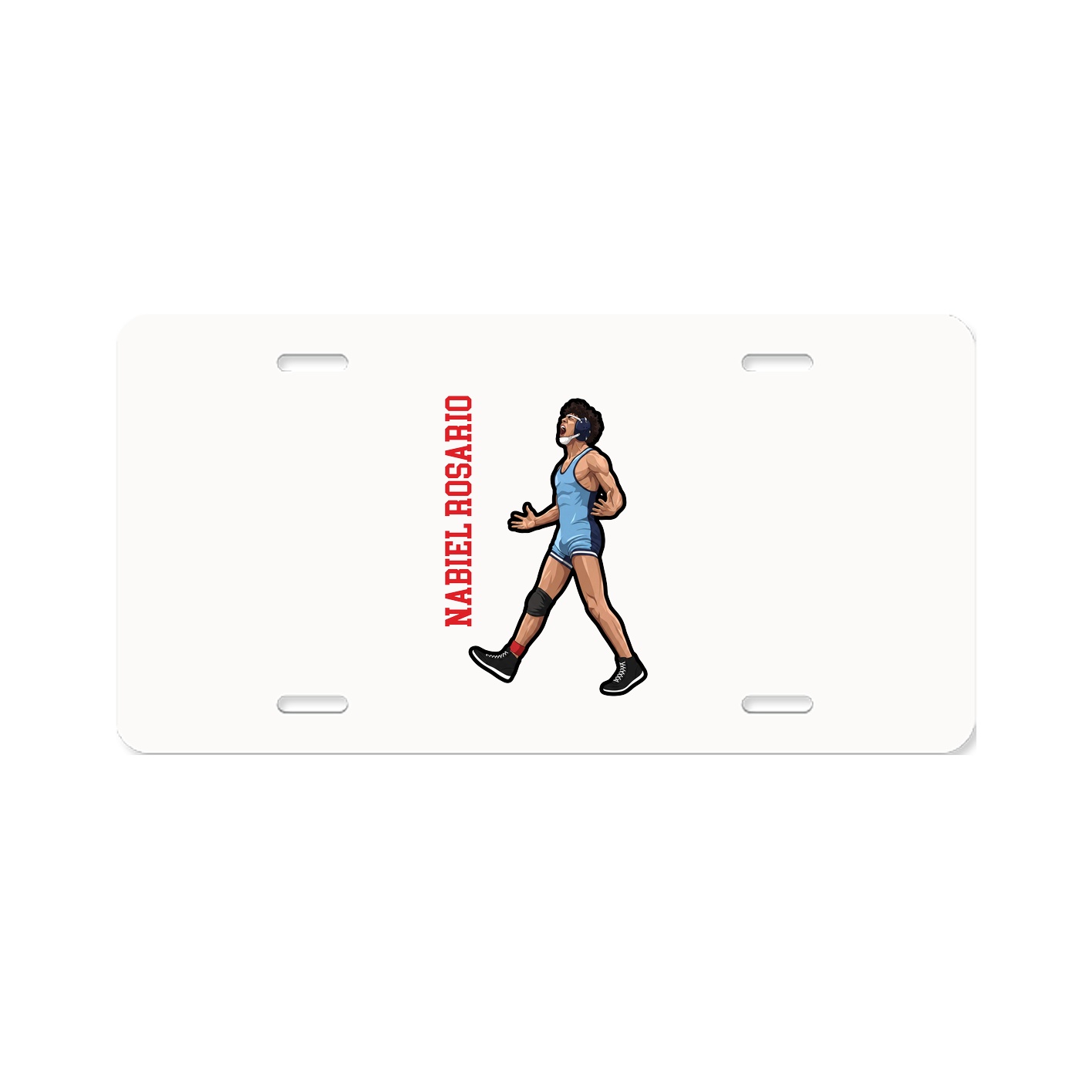 License Plate — Name Vertical in Classic