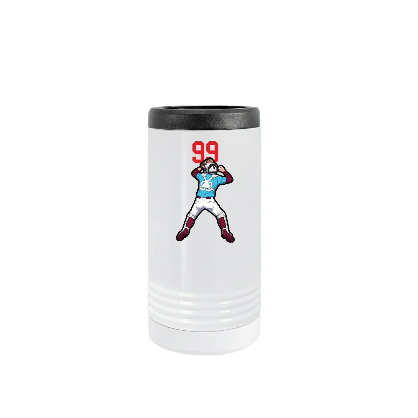 Slim Beverage Holder — Number Top in White