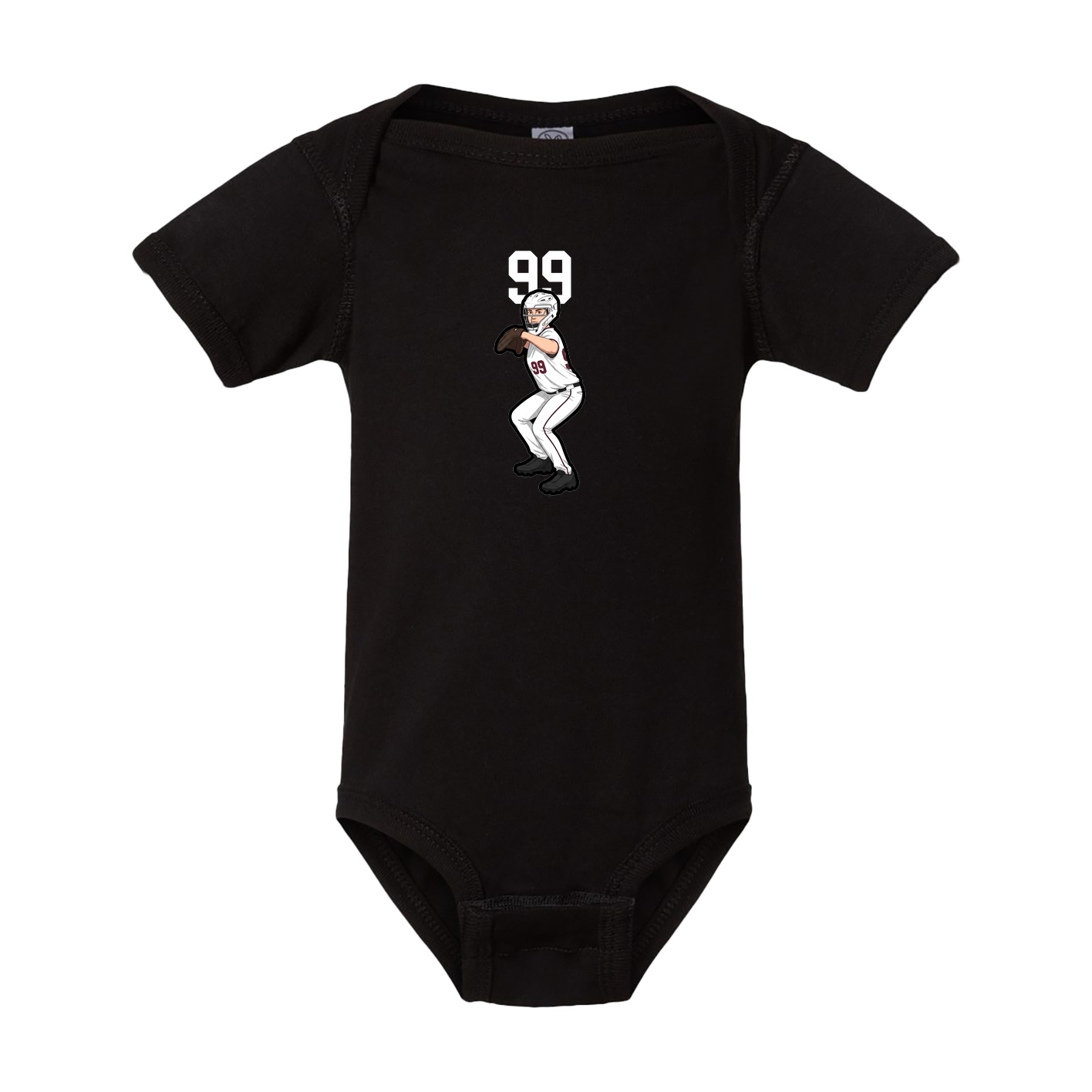 Baby Onesie — Number Top in Black