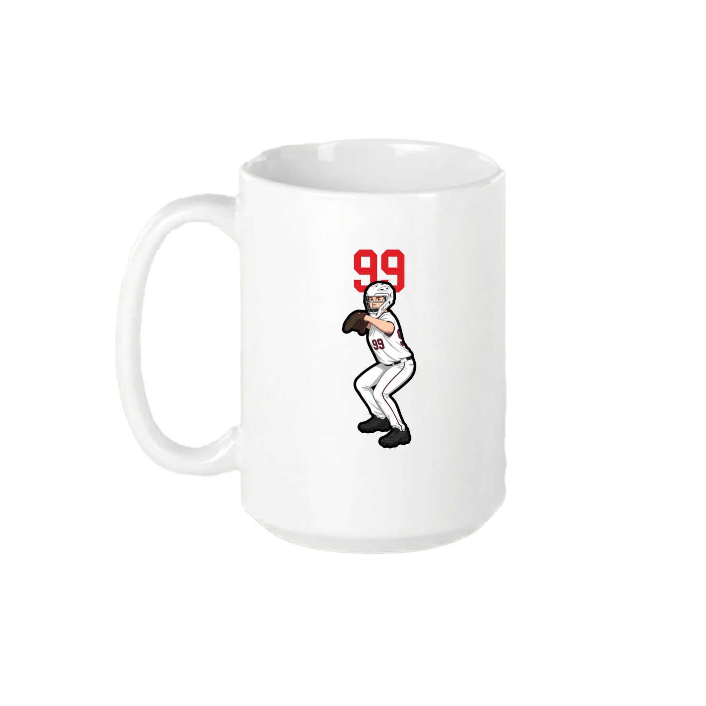 15oz Coffee Mug — Number Top in White