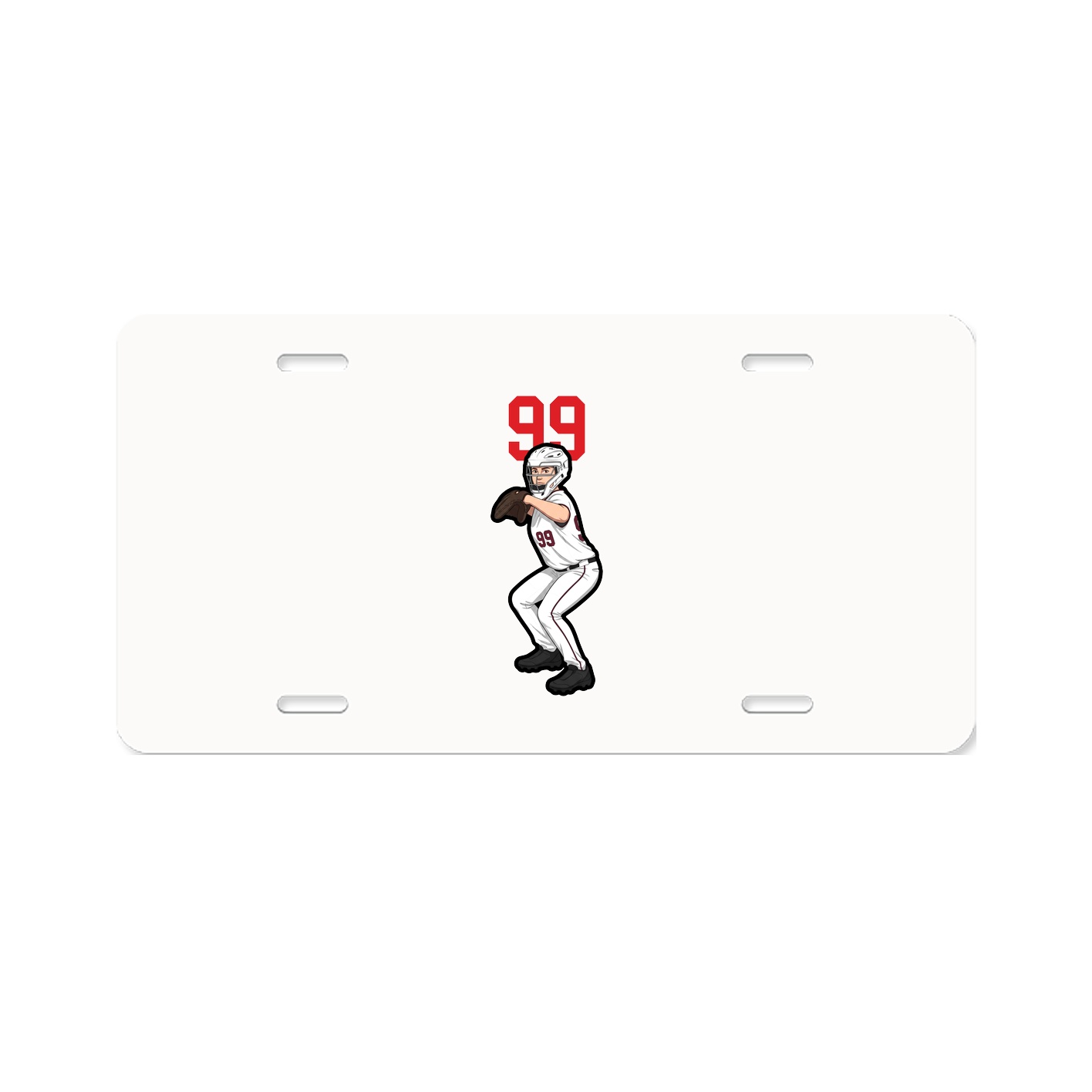 License Plate — Number Top in Classic