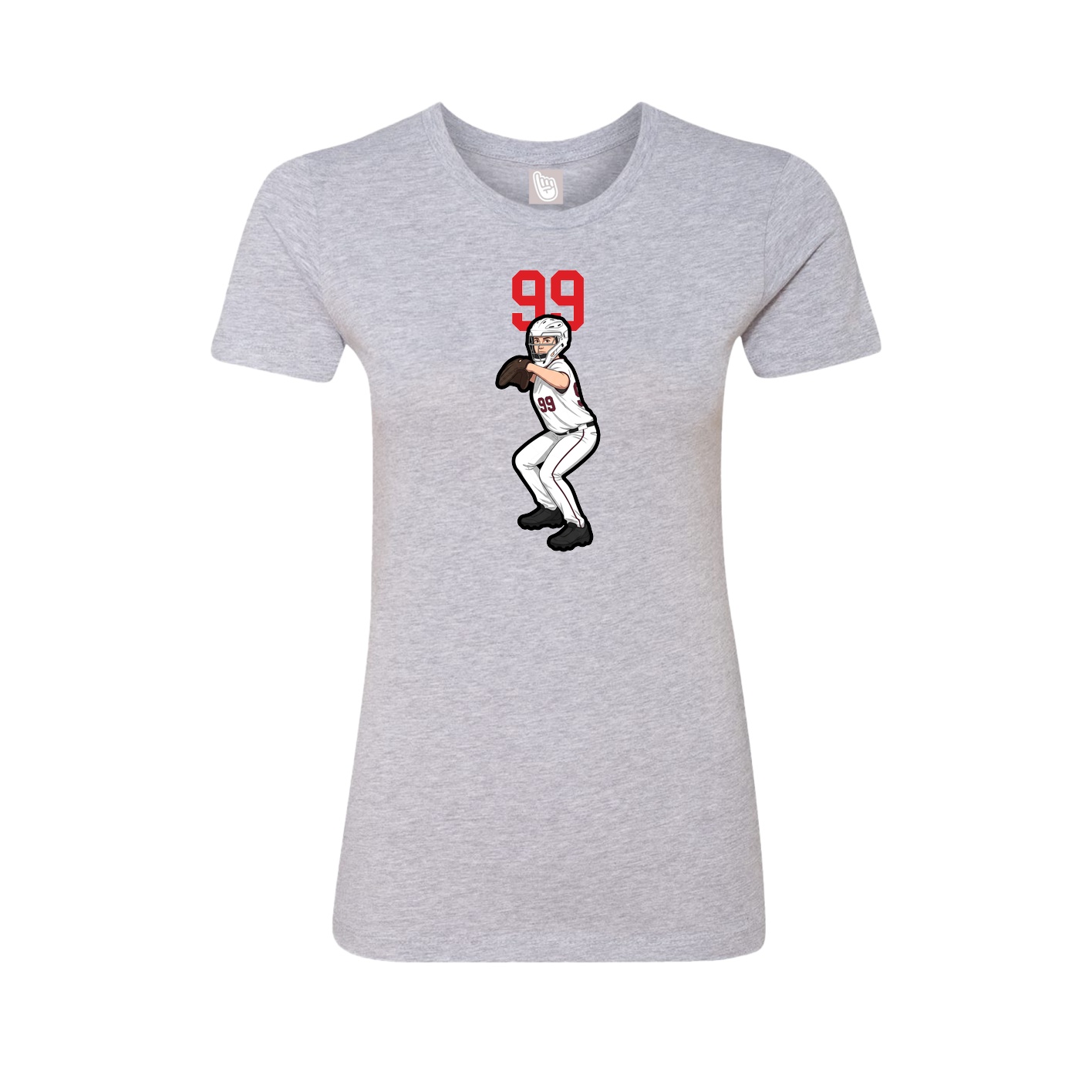 Womens Tee — Number Top in Grey