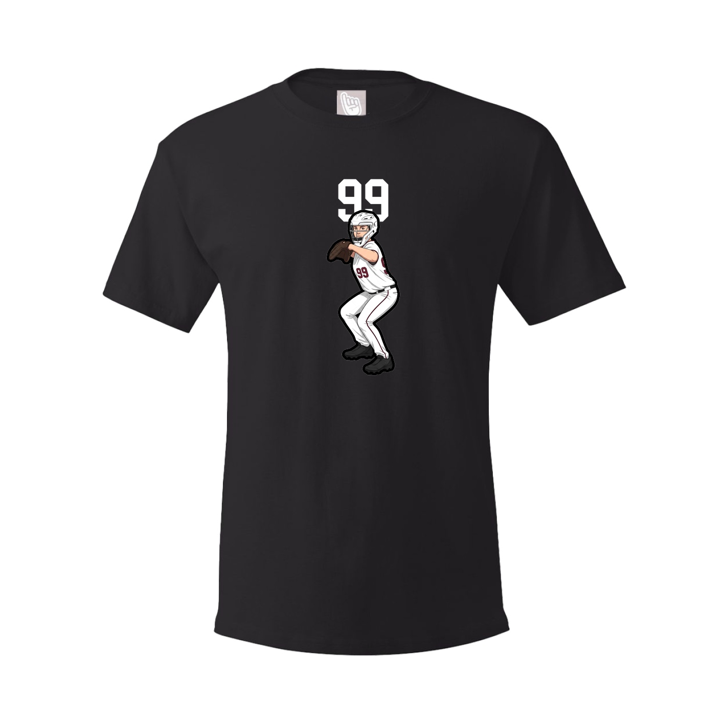 Youth Tee — Number Top in Black