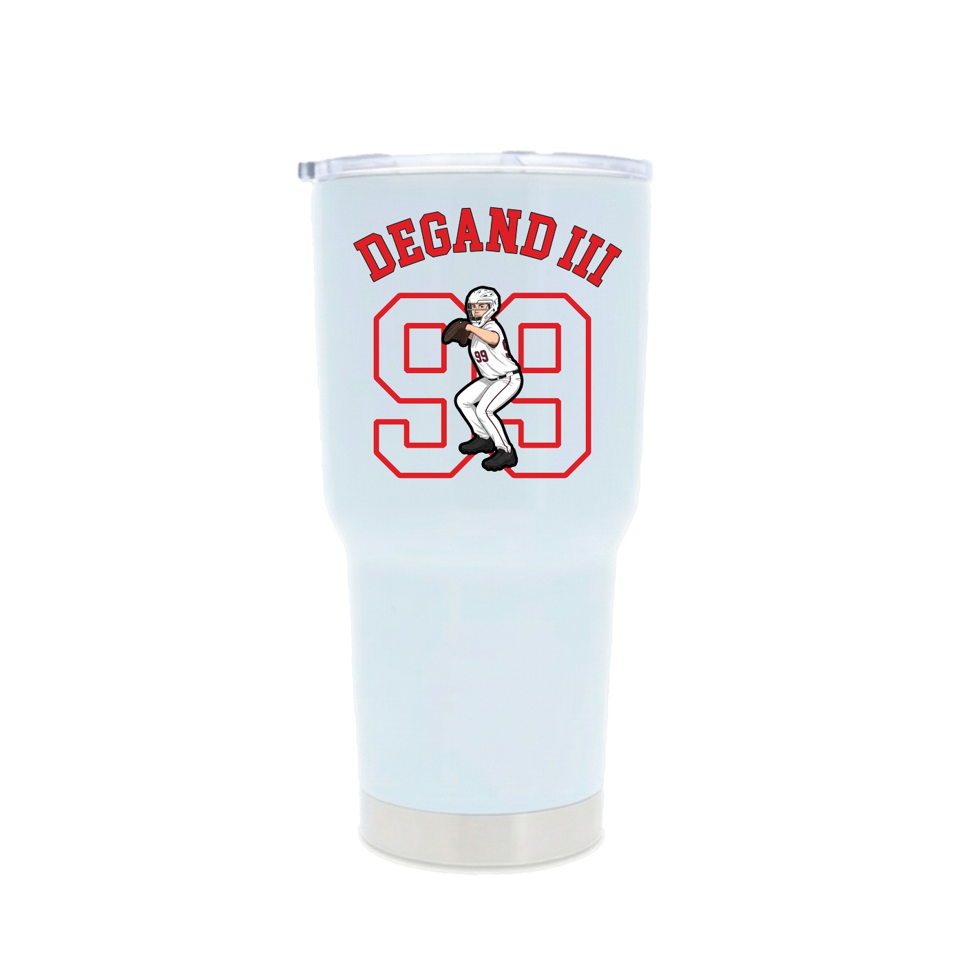 30oz Stainless Steel Tumbler — Shirsey Arch in White