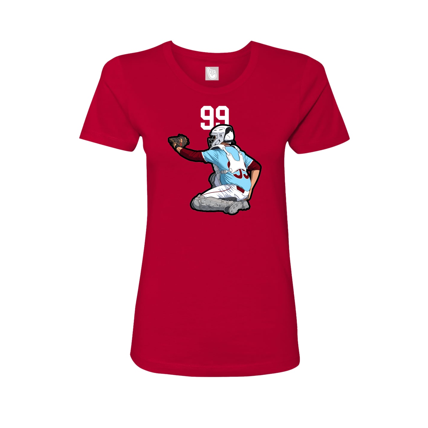 Womens Tee — Number Top in Red