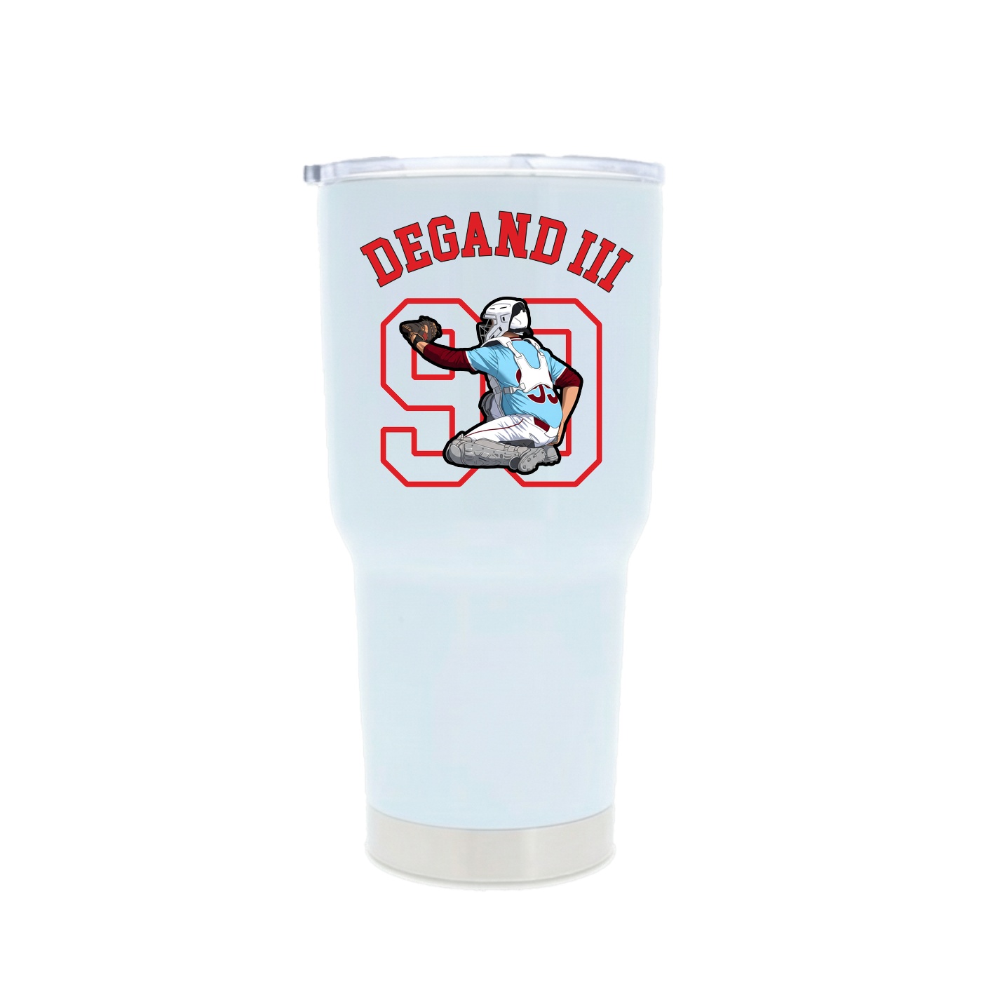 30oz Stainless Steel Tumbler — Shirsey Arch in White