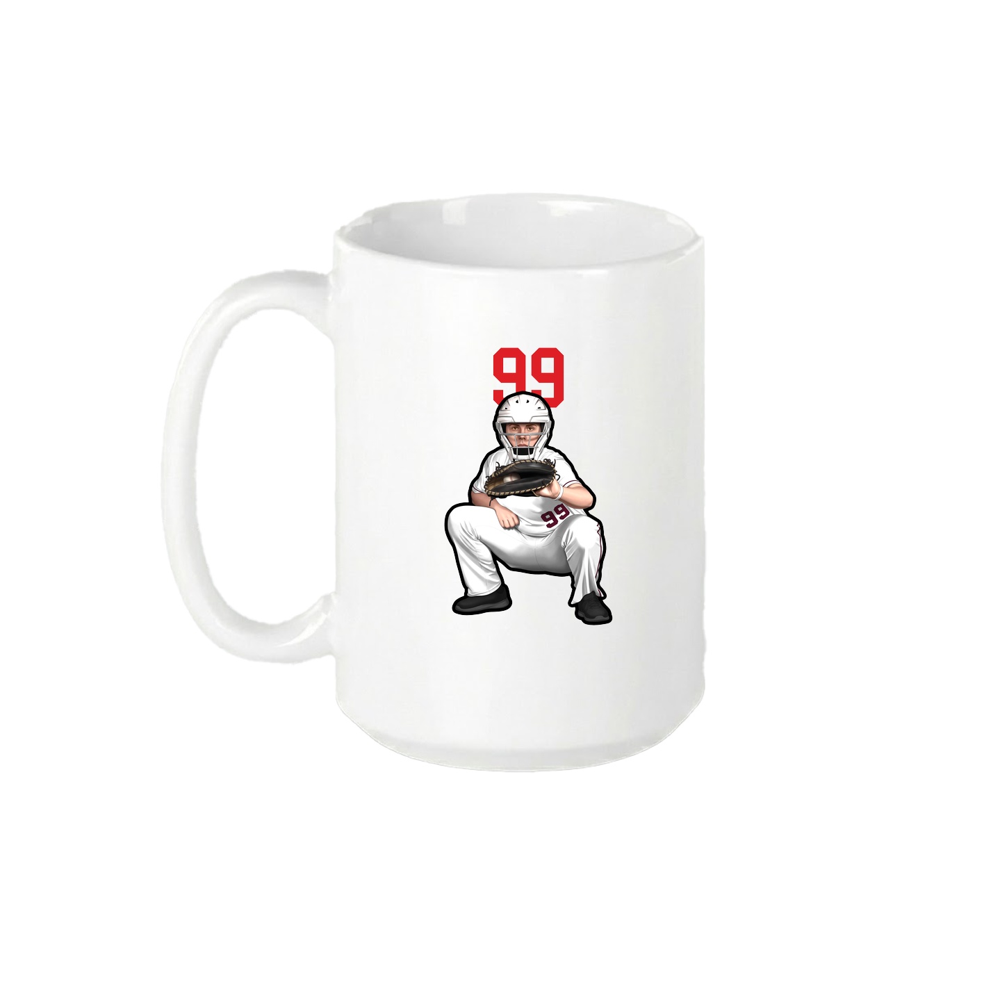 15oz Coffee Mug — Number Top in White
