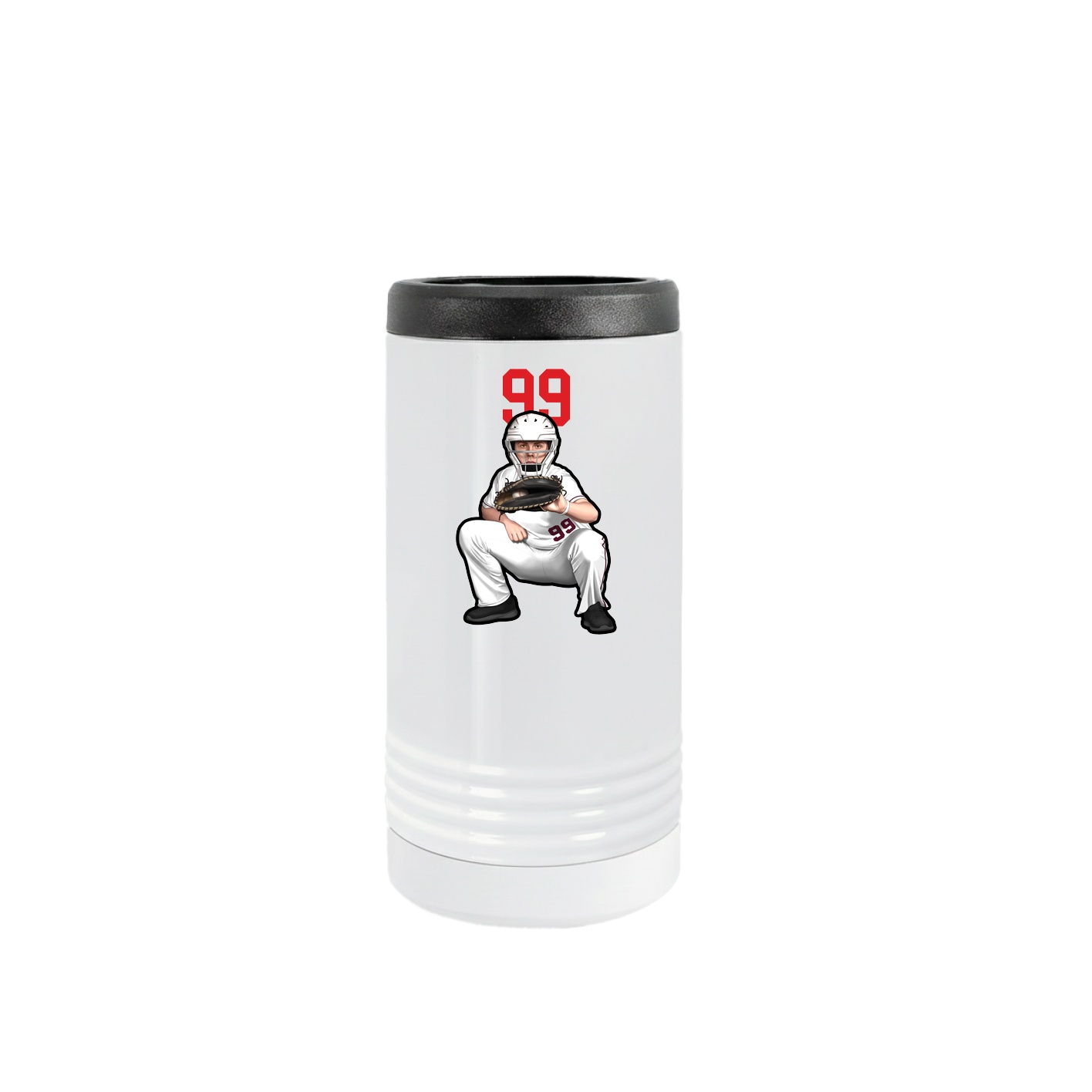 Slim Beverage Holder — Number Top in White