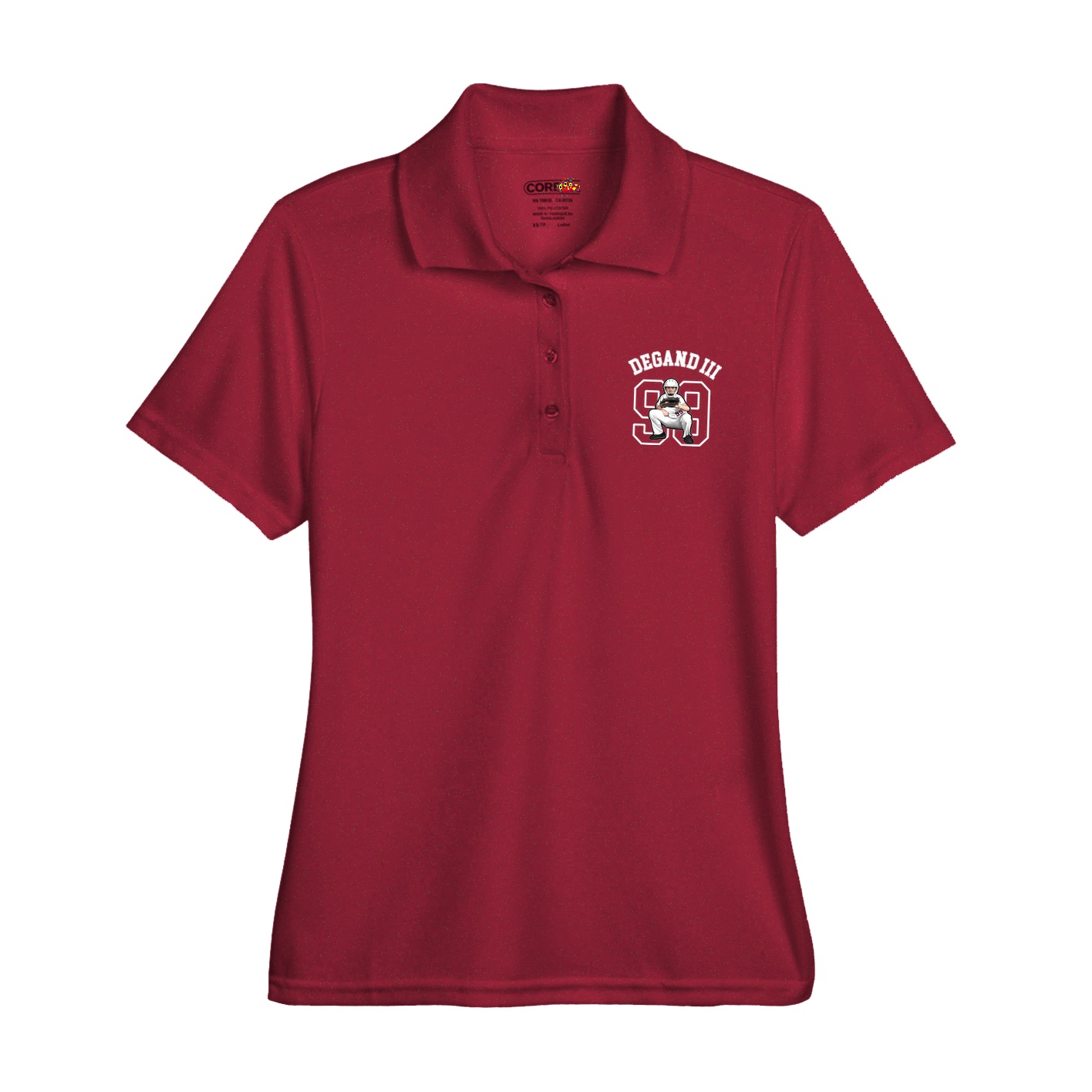 Womens Performance Polo — Shirsey Arch in Red