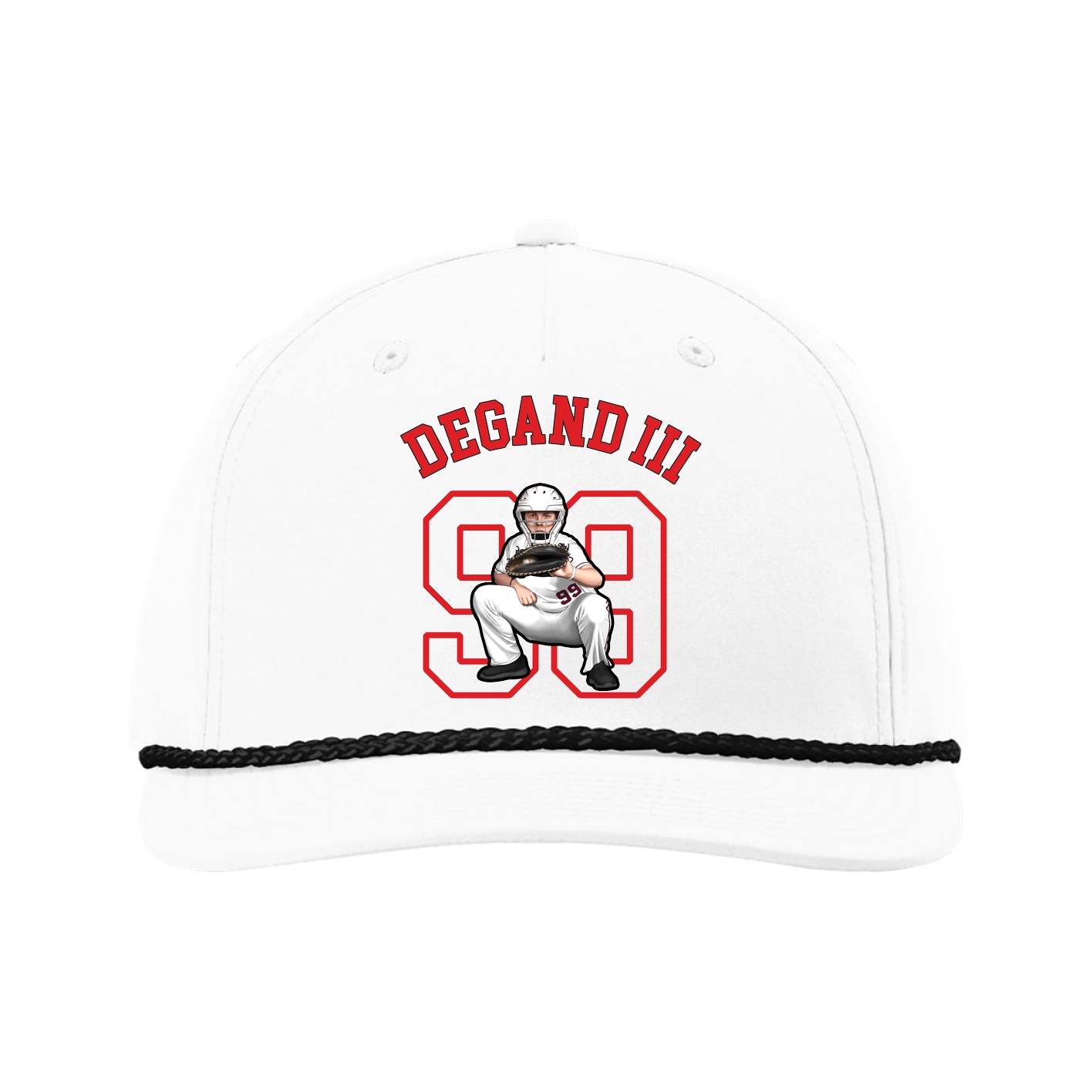 Five-Panel Classic Rope Cap — Shirsey Arch in White